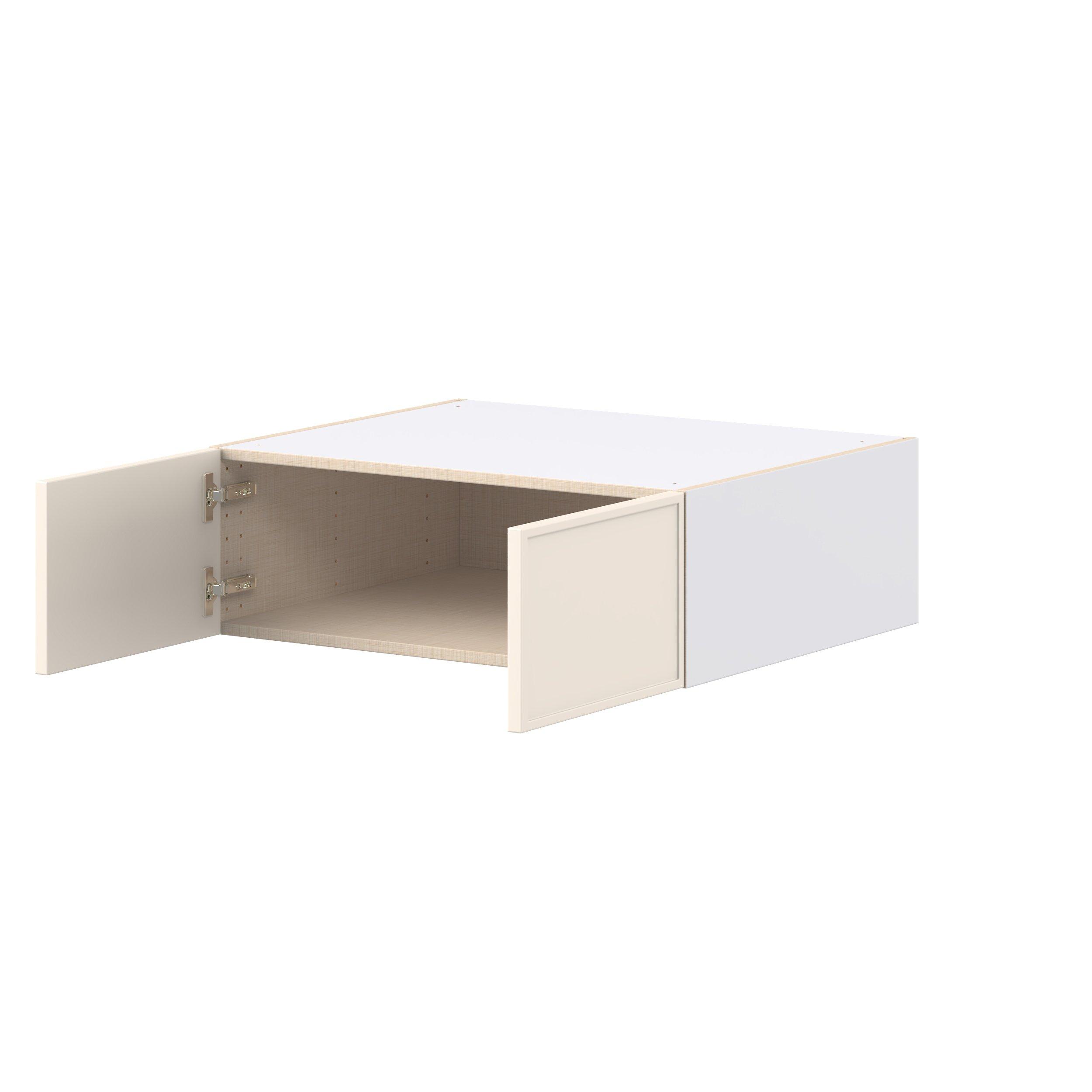 Linden 30 in. Painted Washed Linen Bridge Wall Cabinet