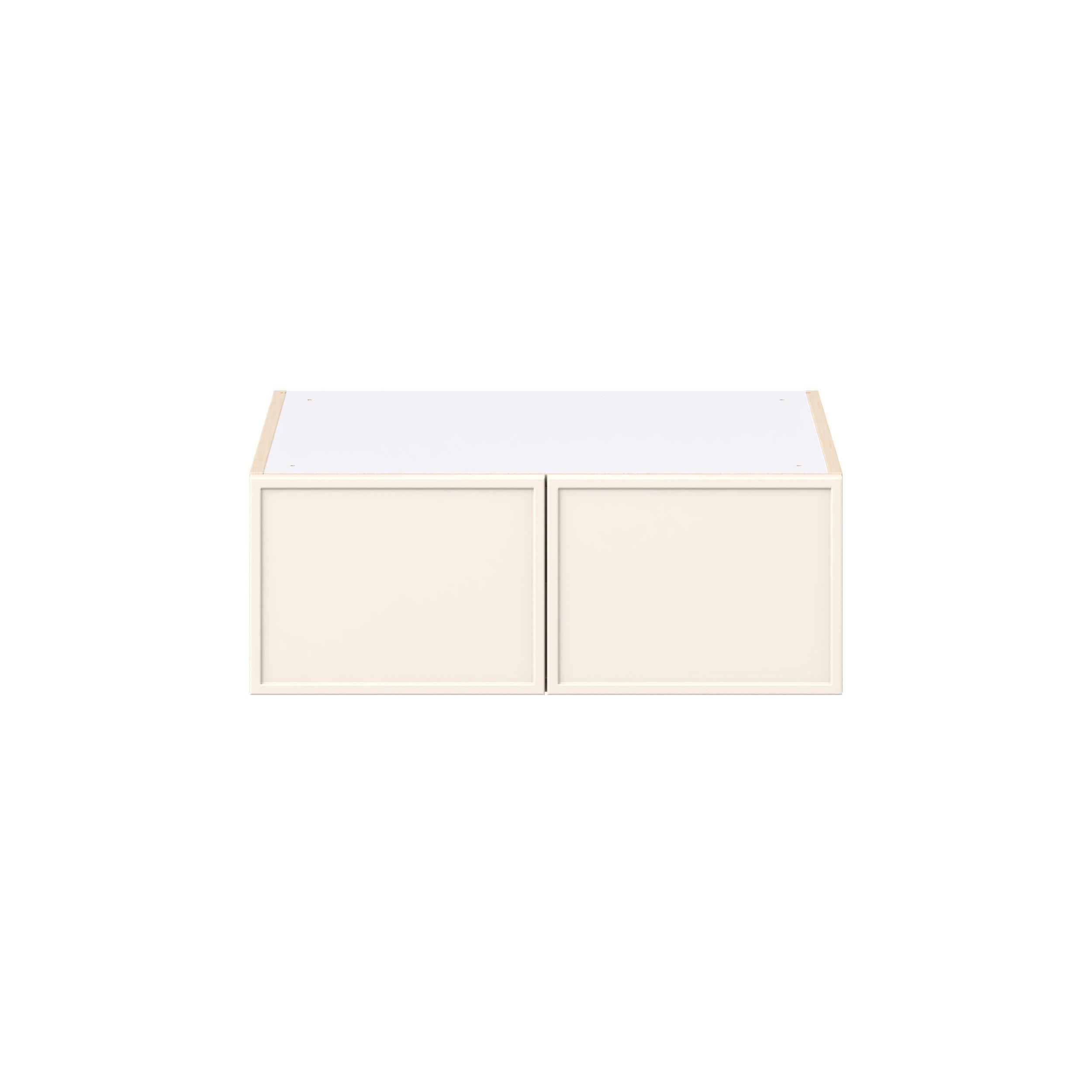 Linden 27 in. Painted Washed Linen Bridge Wall Cabinet