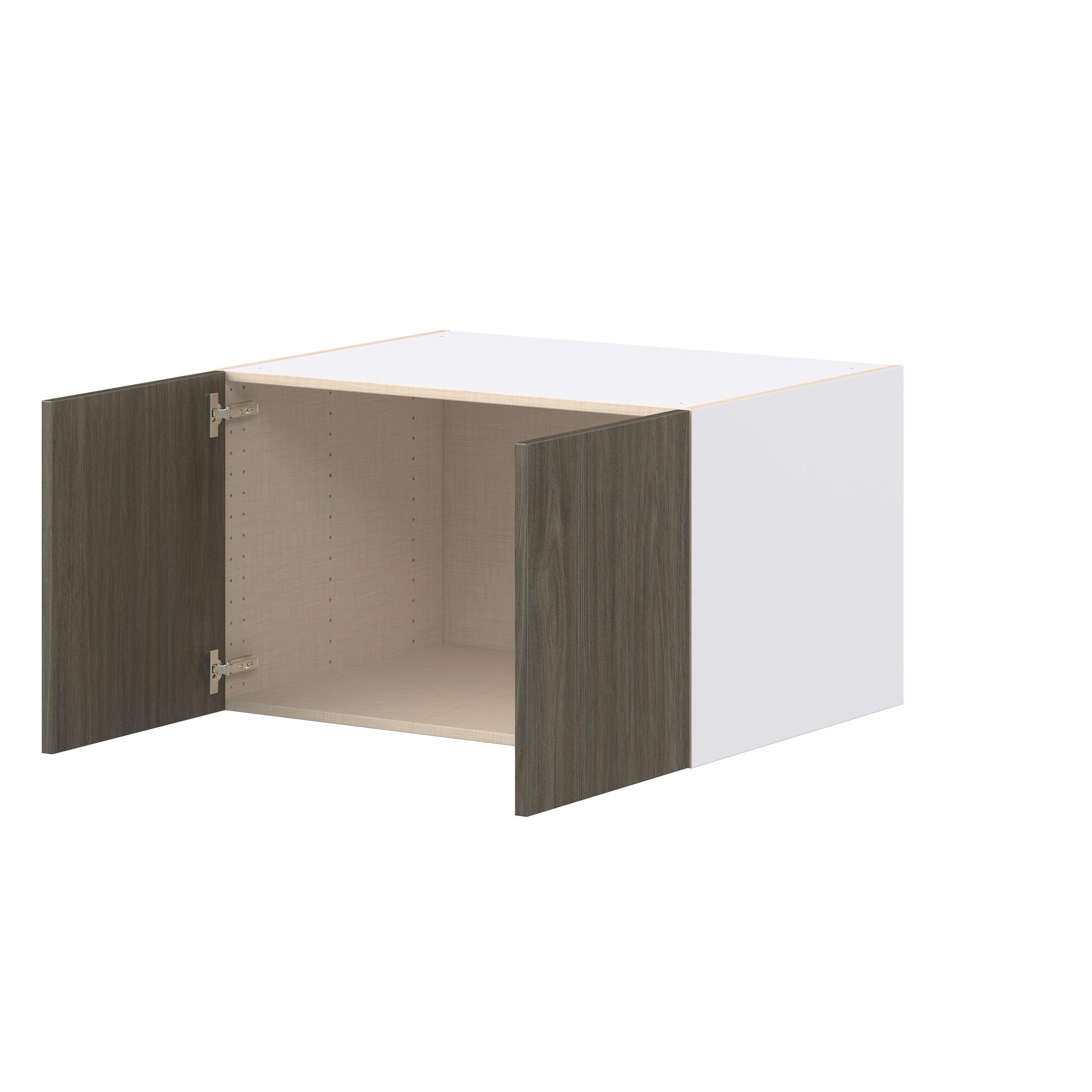 Glenwood 33 in. Burnt Walnut Bridge Wall Cabinet