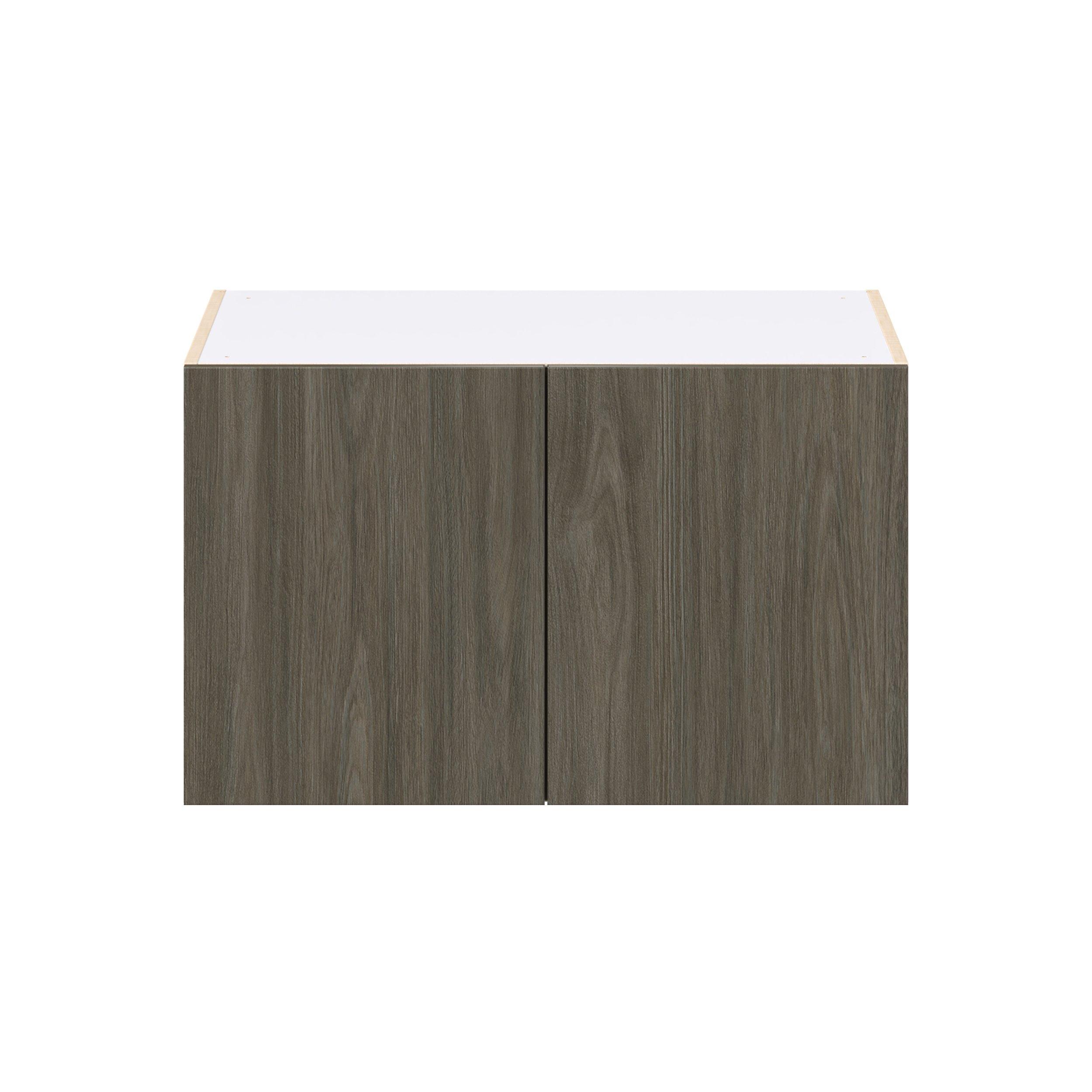 Glenwood 33 in. Burnt Walnut Bridge Wall Cabinet