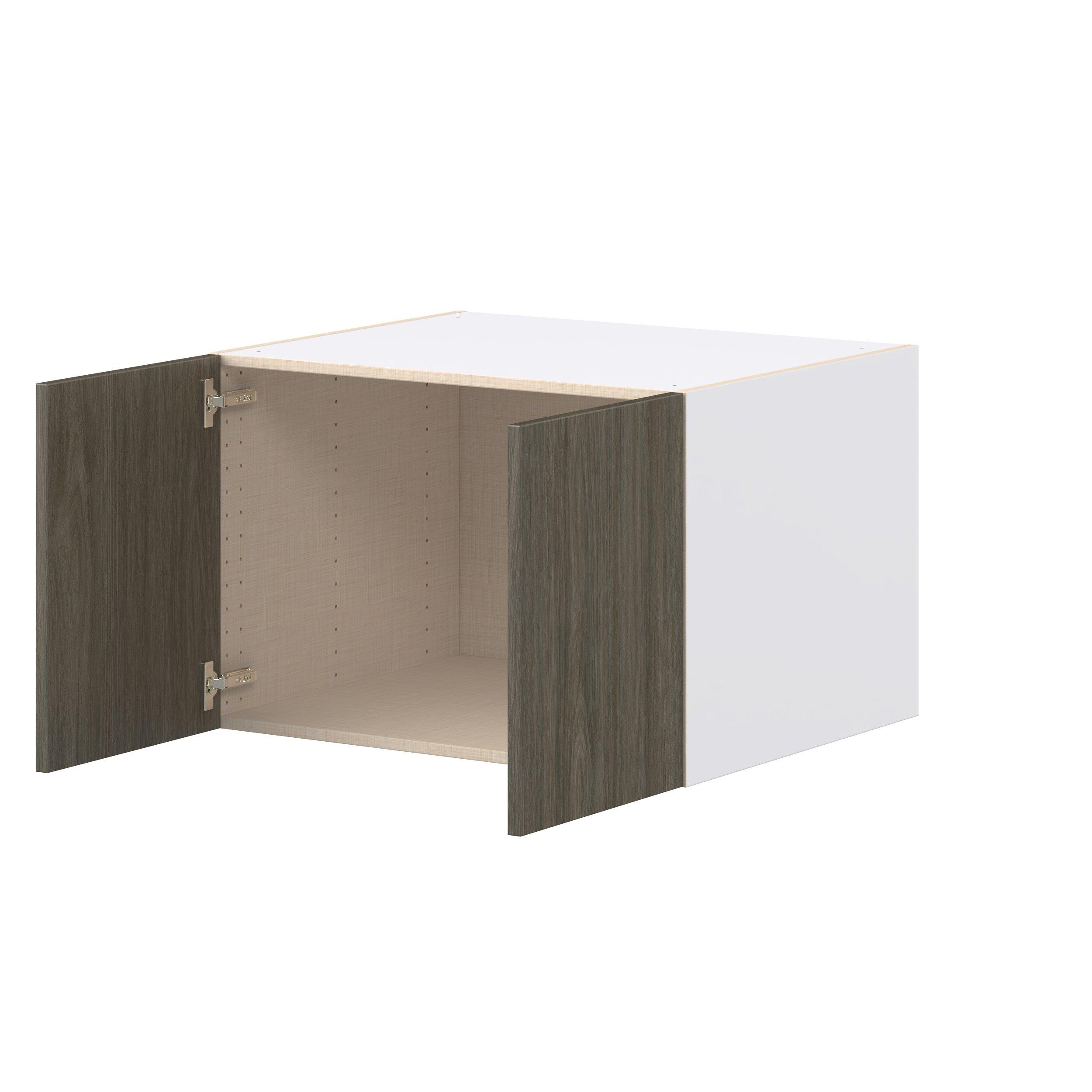 Glenwood 30 in. Burnt Walnut Bridge Wall Cabinet