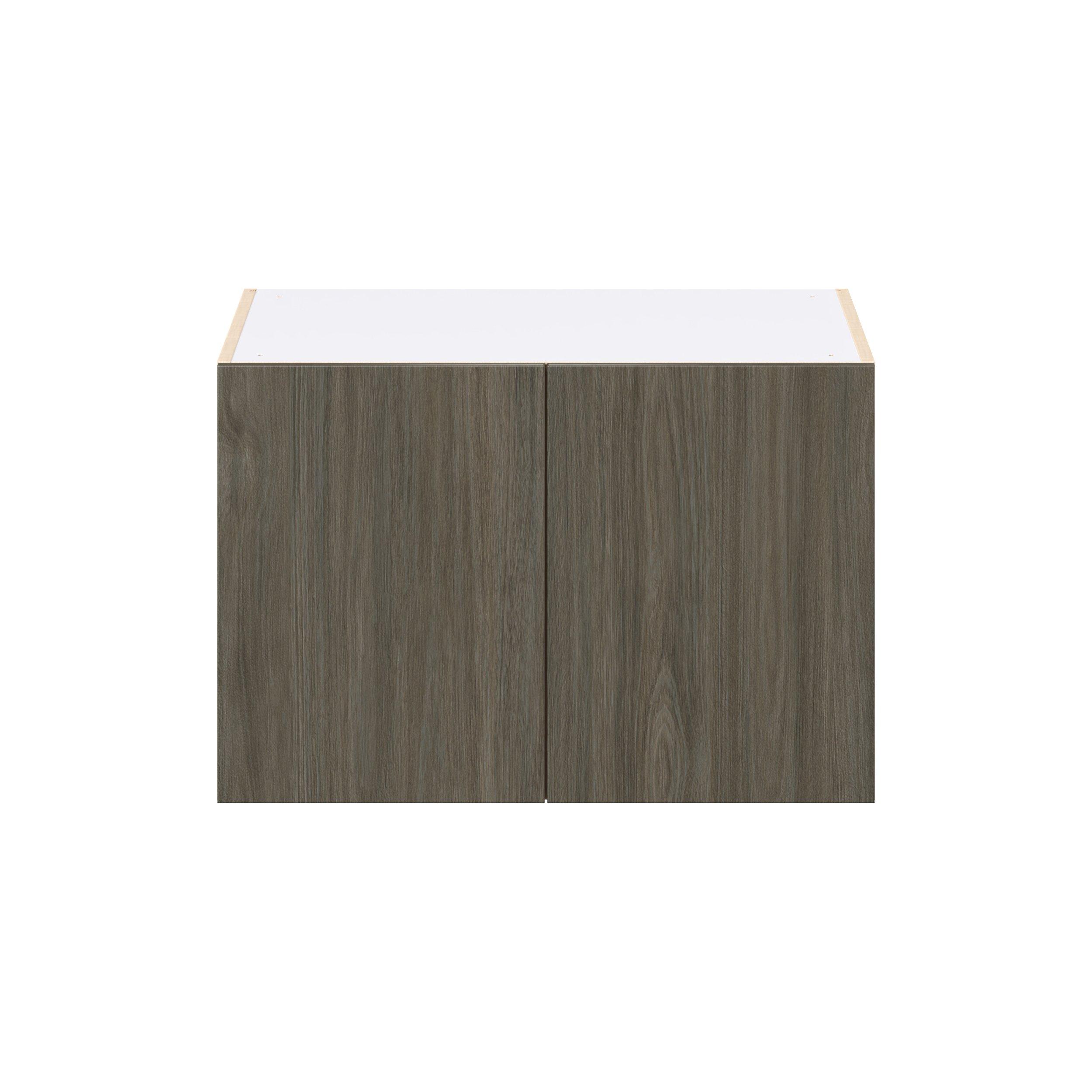 Glenwood 30 in. Burnt Walnut Bridge Wall Cabinet