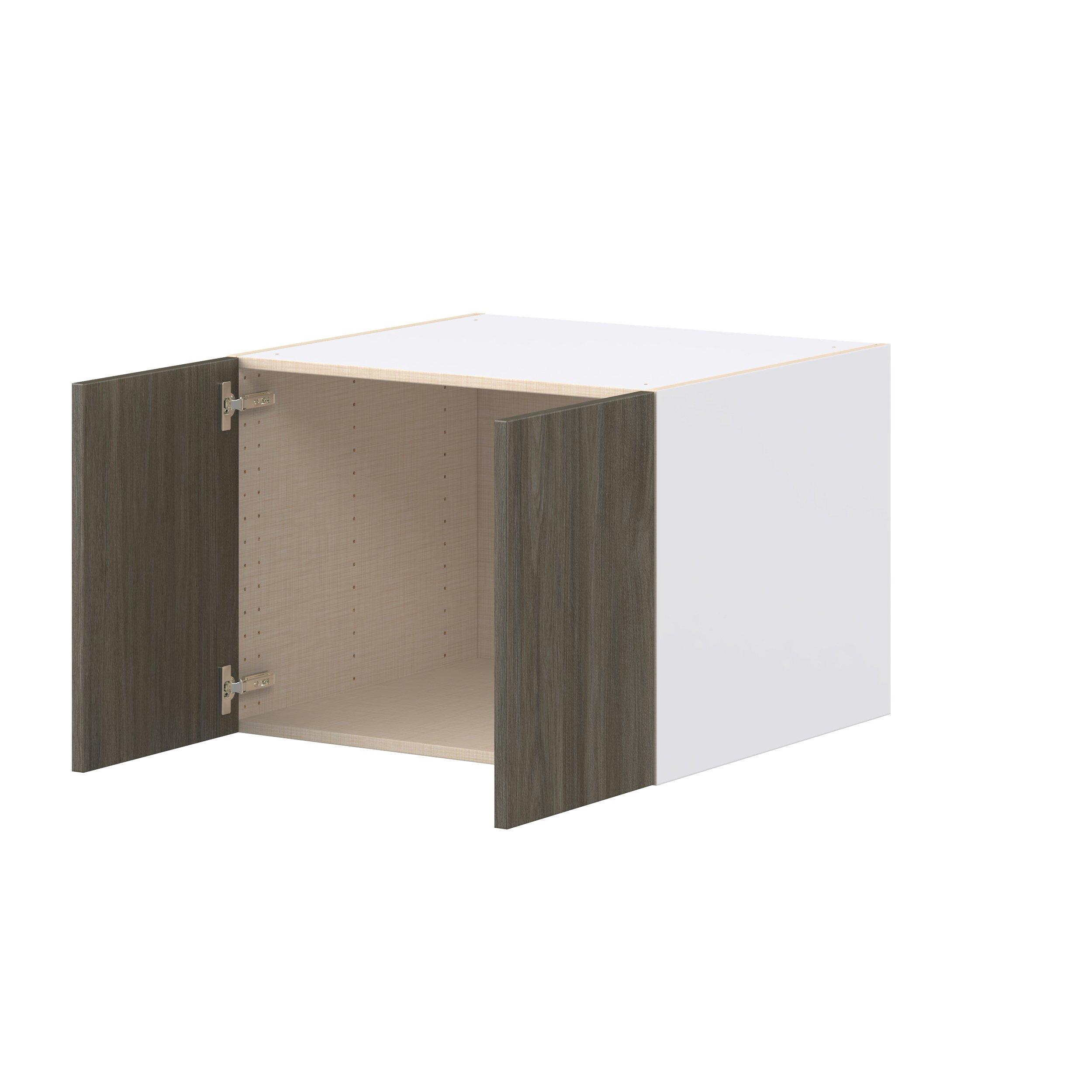 Glenwood 27 in. Burnt Walnut Bridge Wall Cabinet
