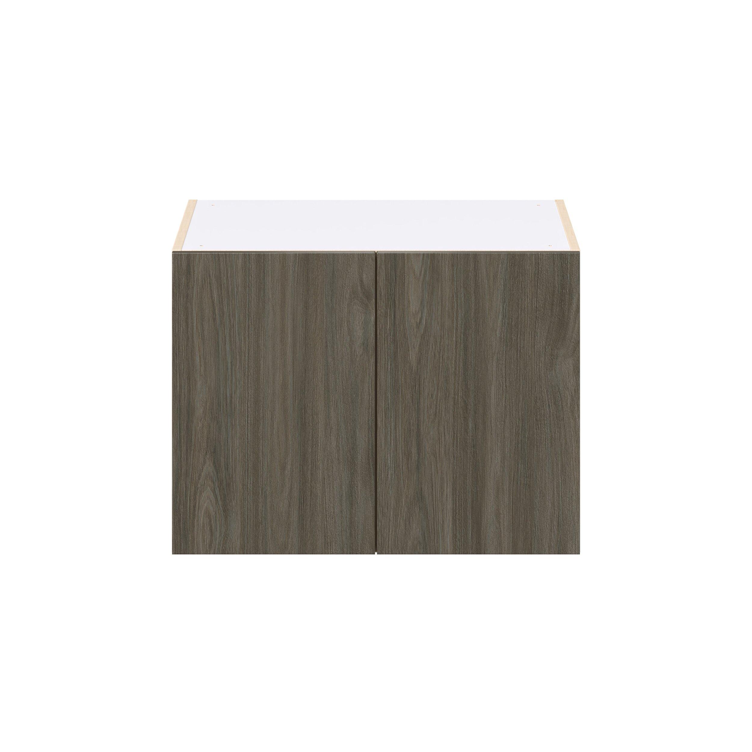 Glenwood 27 in. Burnt Walnut Bridge Wall Cabinet