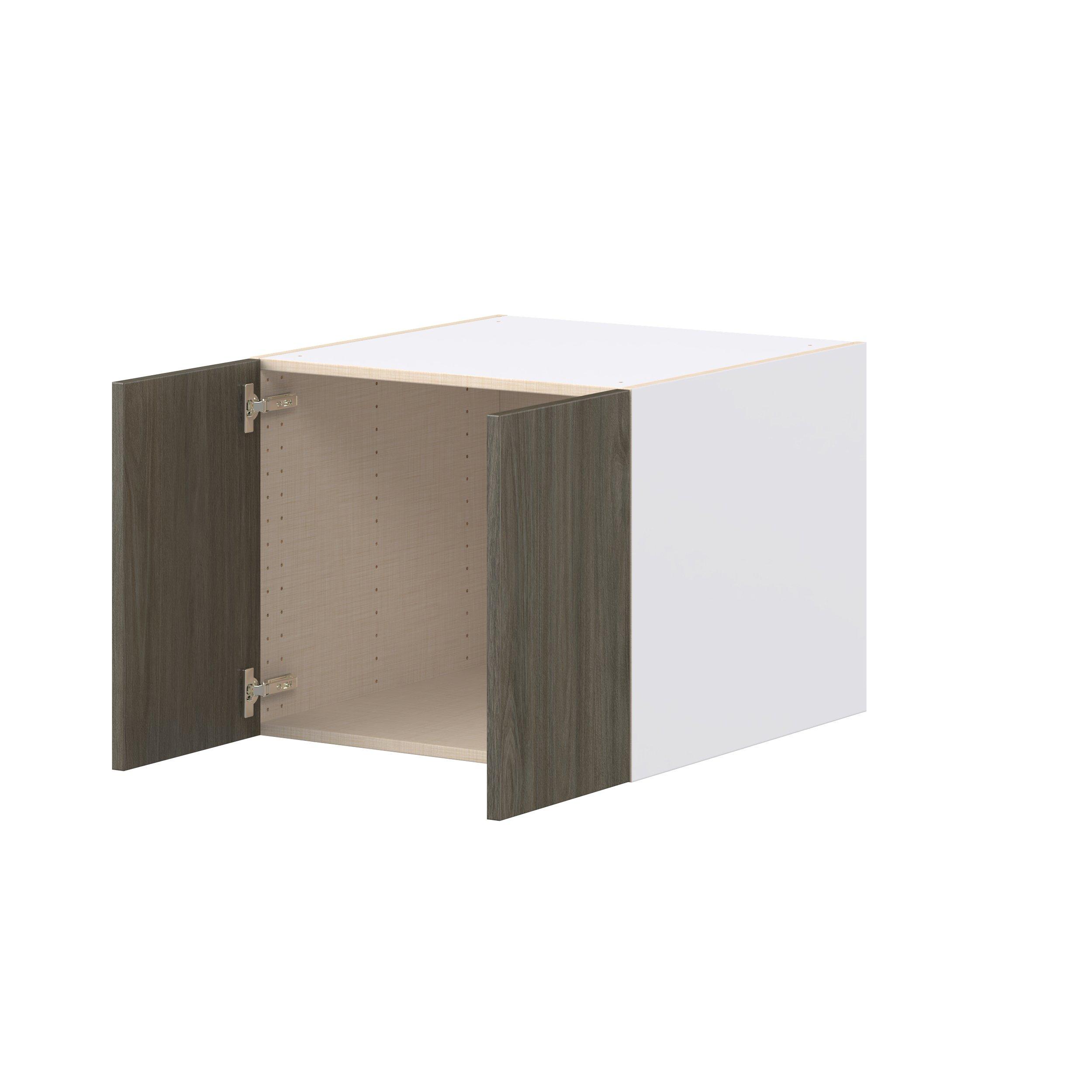 Glenwood 24 in. Burnt Walnut Bridge Wall Cabinet