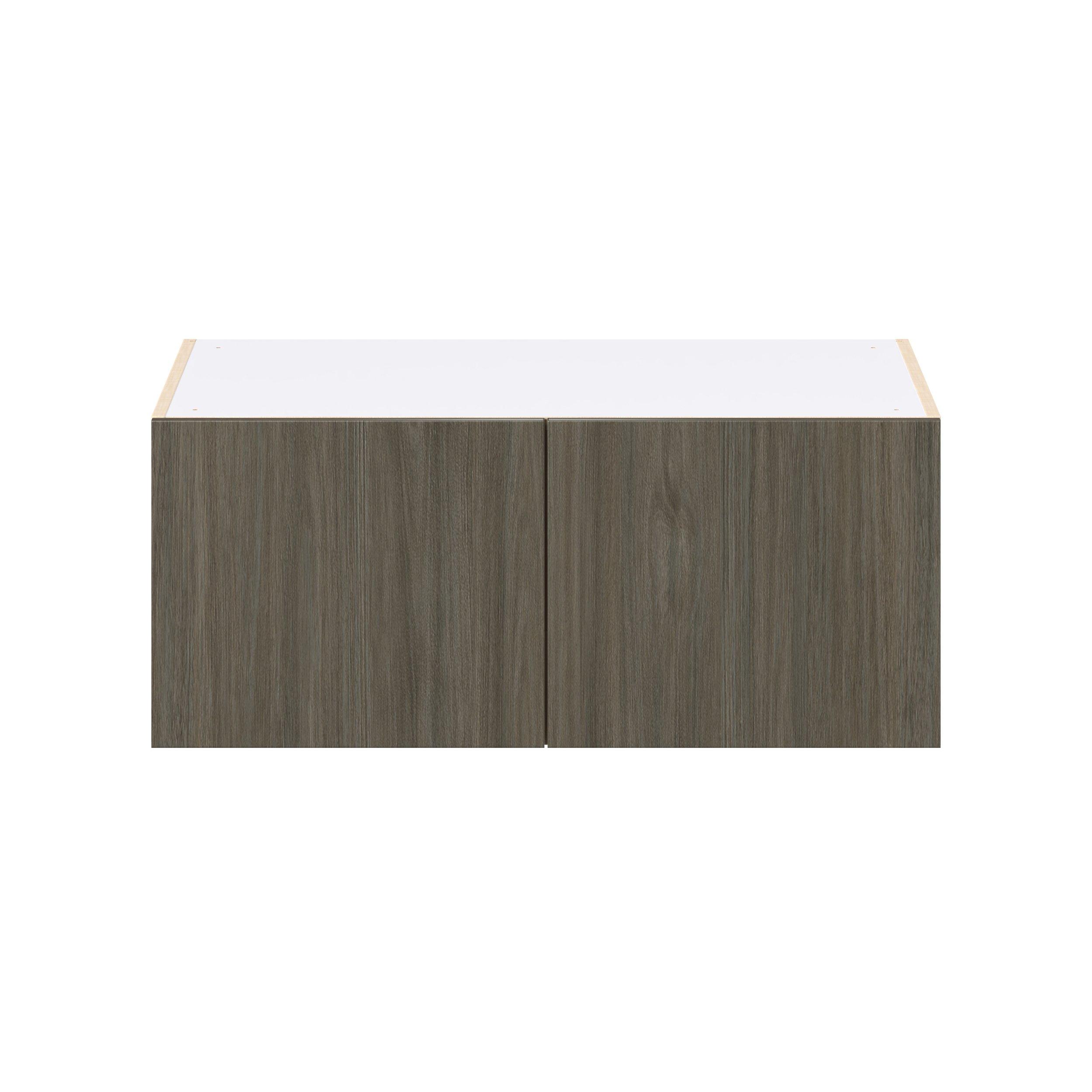 Glenwood 36 in. Burnt Walnut Bridge Wall Cabinet