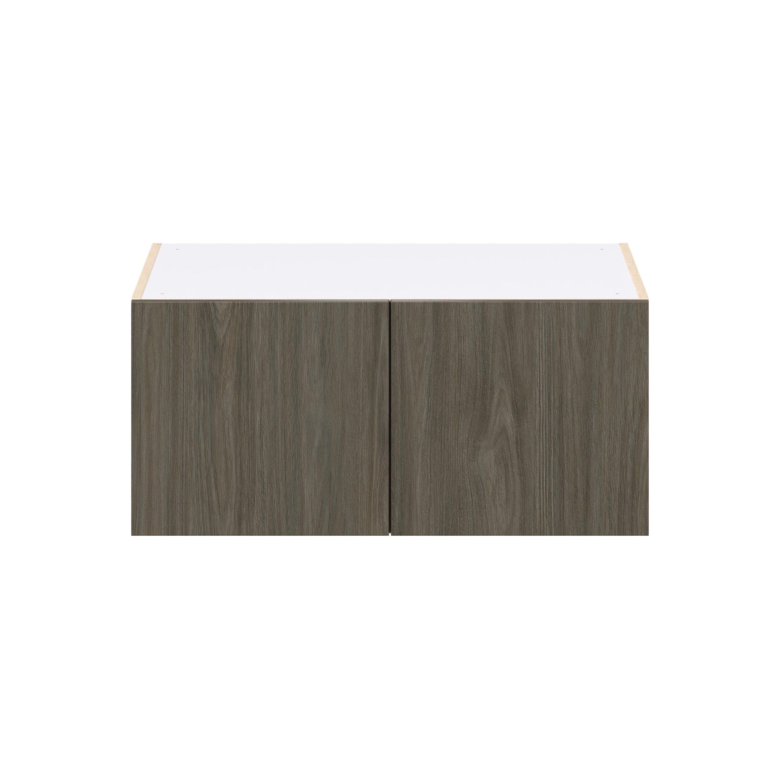 Glenwood 33 in. Burnt Walnut Bridge Wall Cabinet