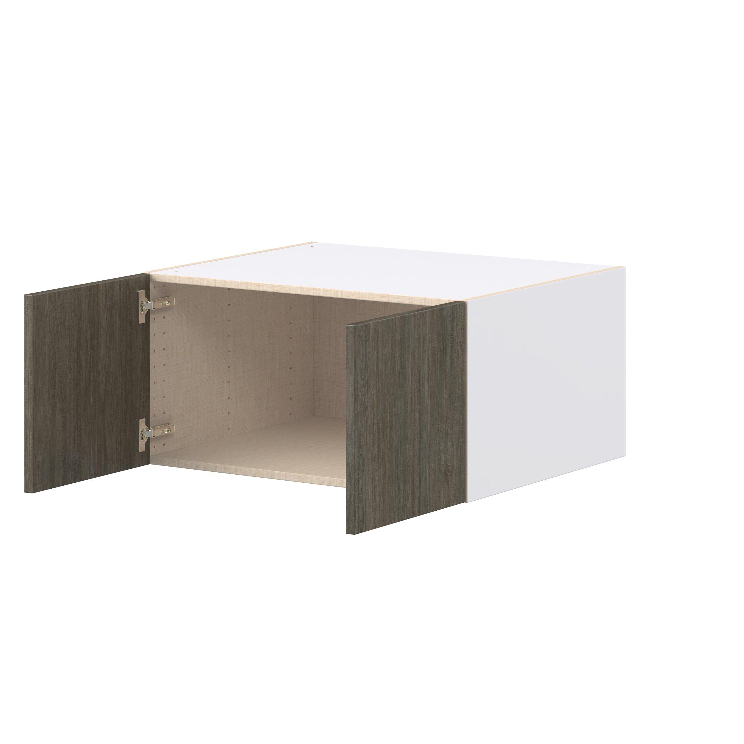 Glenwood 30 in. Burnt Walnut Bridge Wall Cabinet