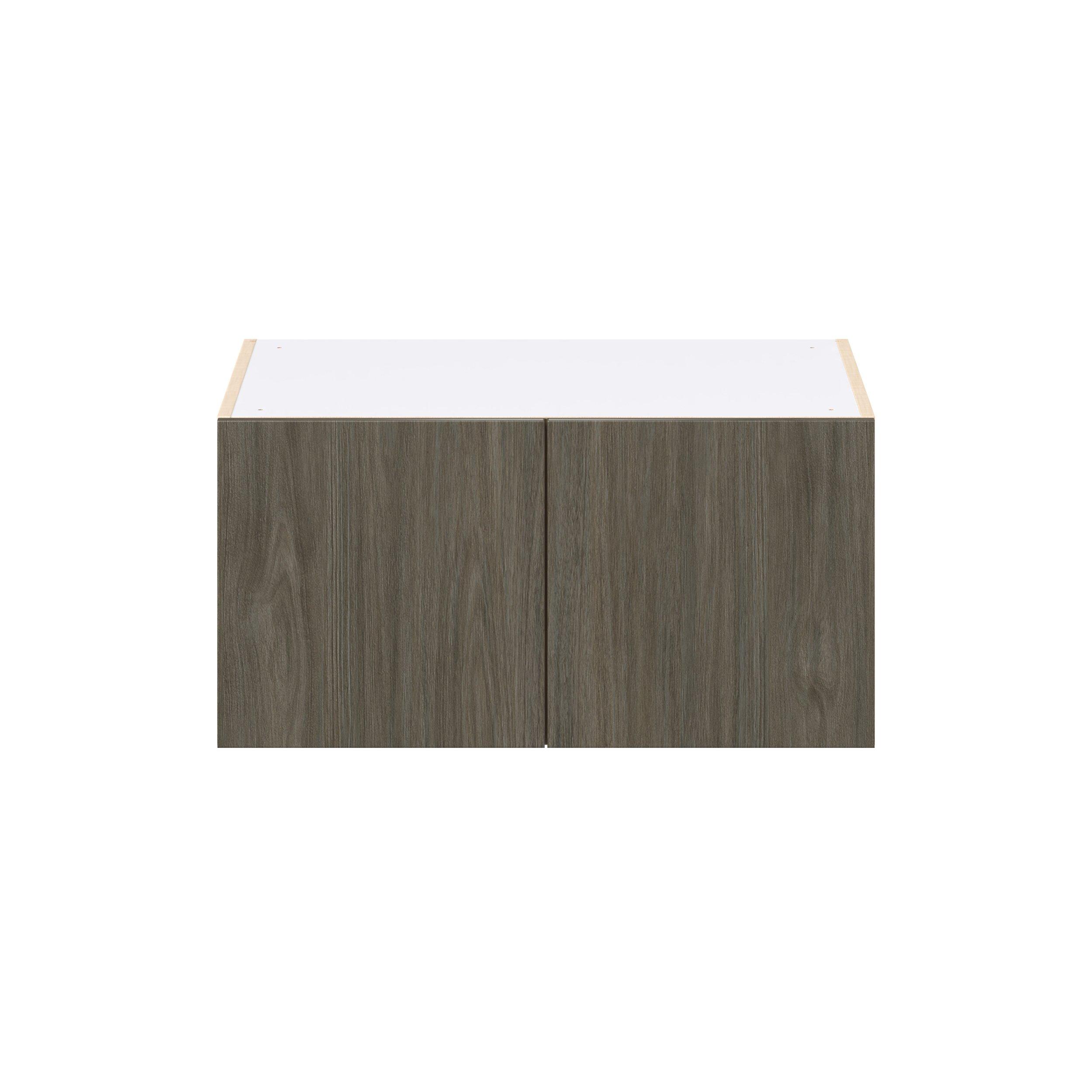 Glenwood 30 in. Burnt Walnut Bridge Wall Cabinet