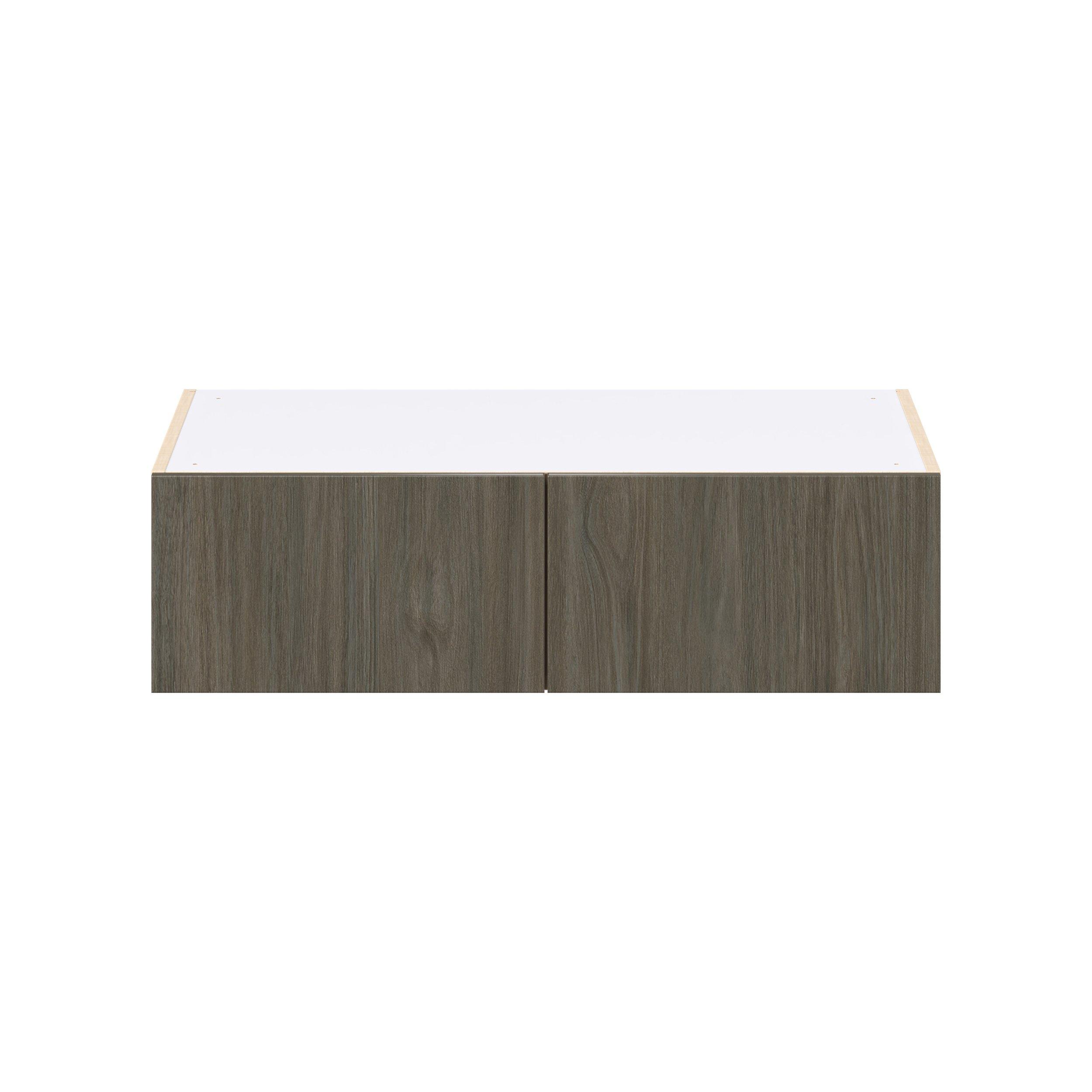 Glenwood 36 in. Burnt Walnut Bridge Wall Cabinet