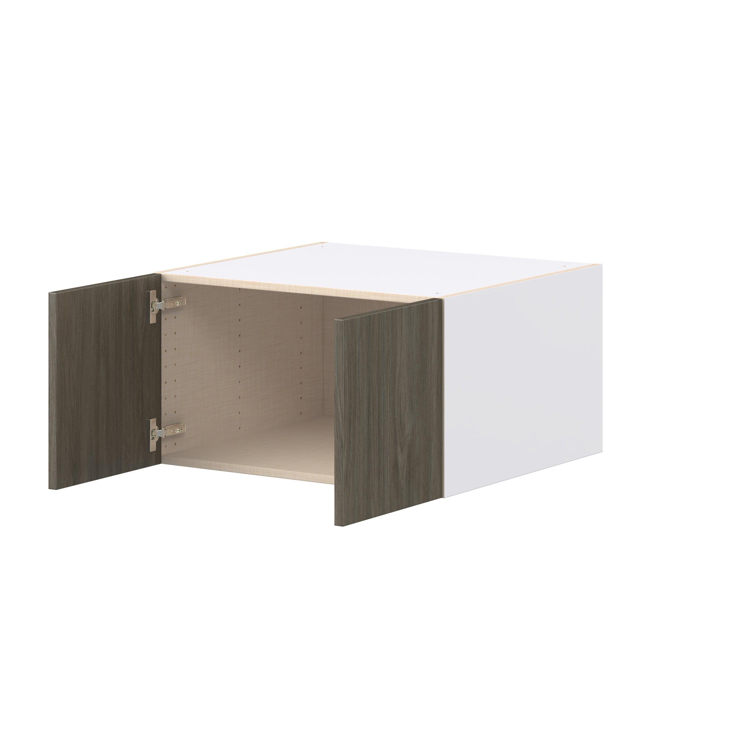 Glenwood 27 in. Burnt Walnut Bridge Wall Cabinet