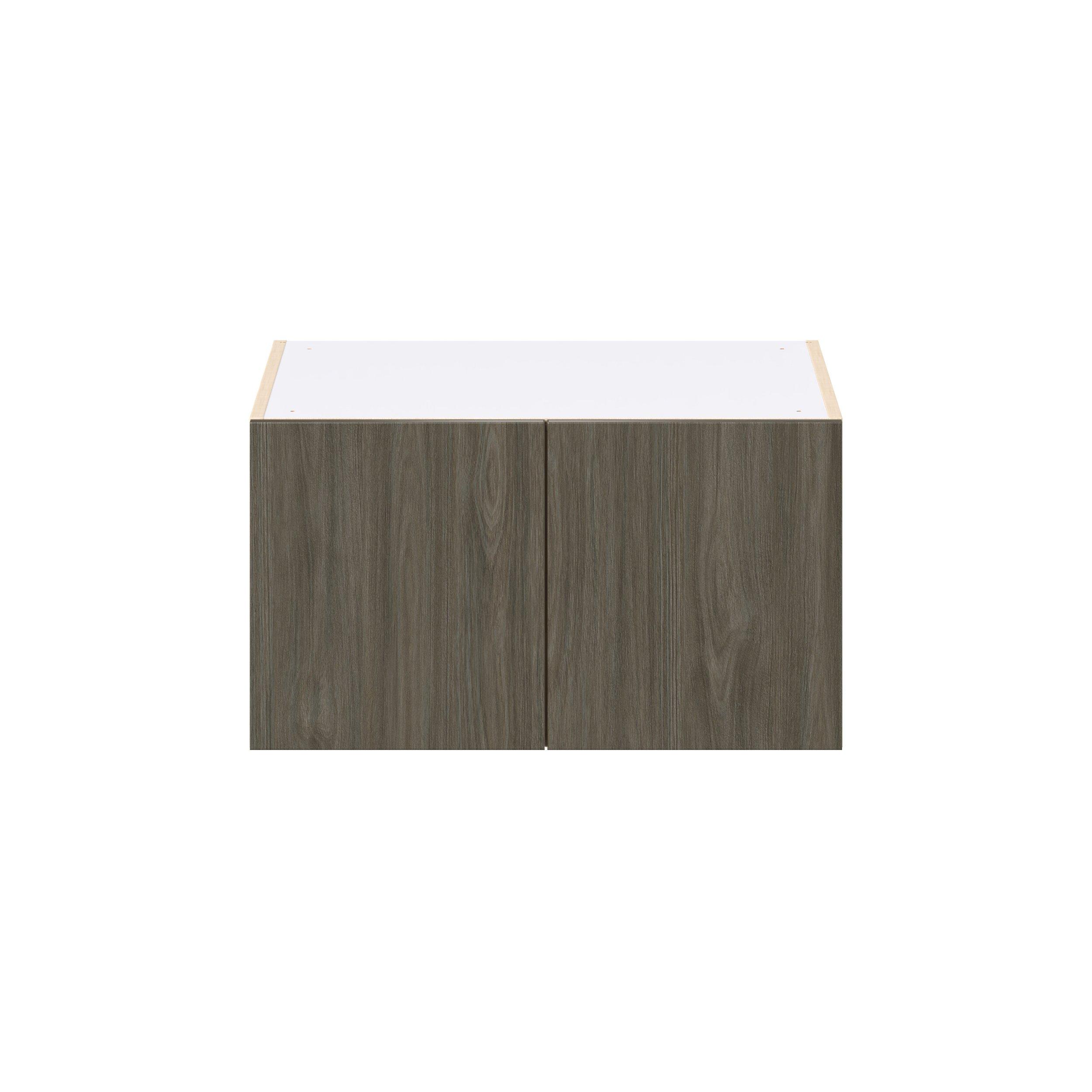 Glenwood 27 in. Burnt Walnut Bridge Wall Cabinet