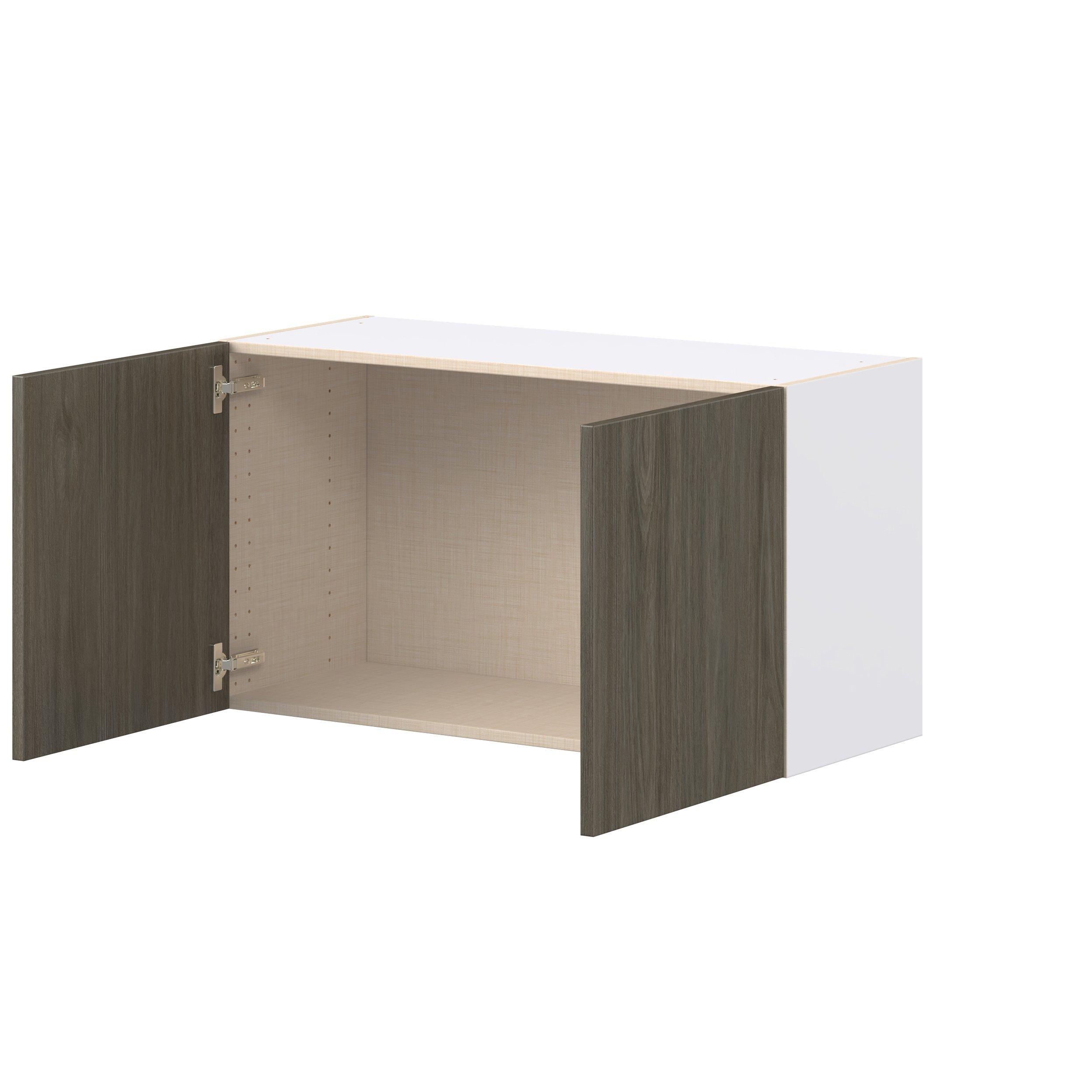 Glenwood 36 in. Burnt Walnut Bridge Wall Cabinet
