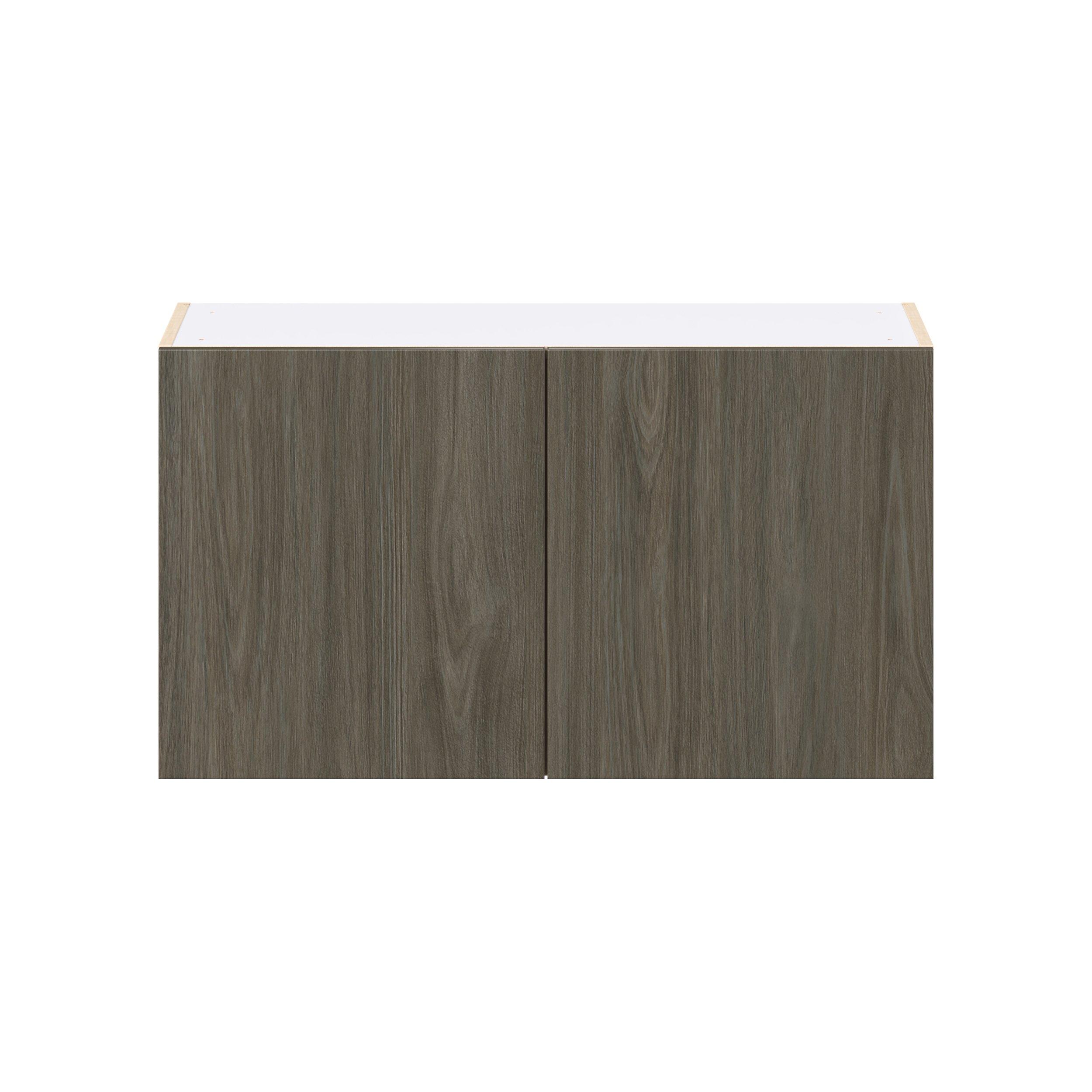 Glenwood 36 in. Burnt Walnut Bridge Wall Cabinet