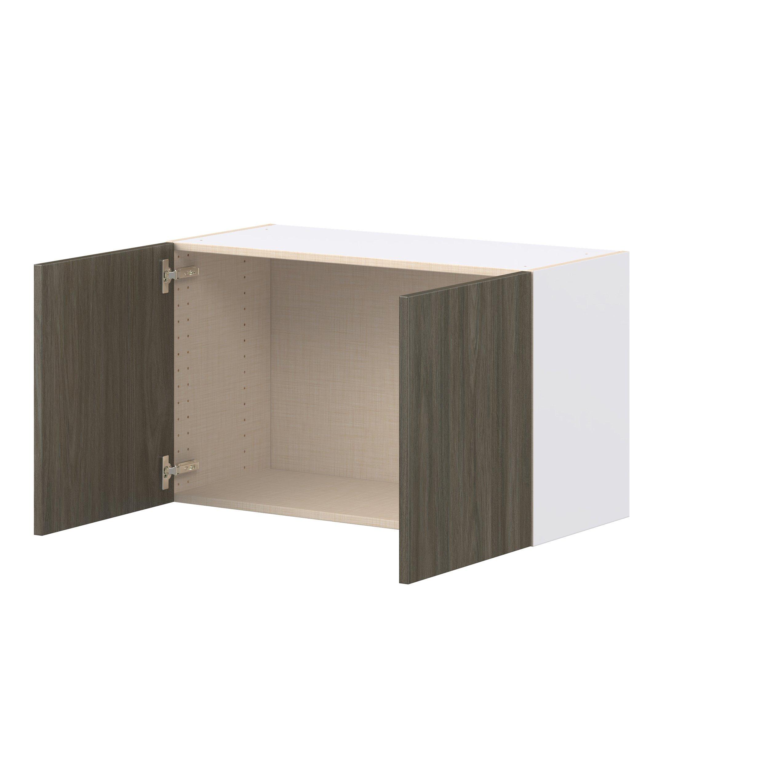 Glenwood 33 in. Burnt Walnut Bridge Wall Cabinet