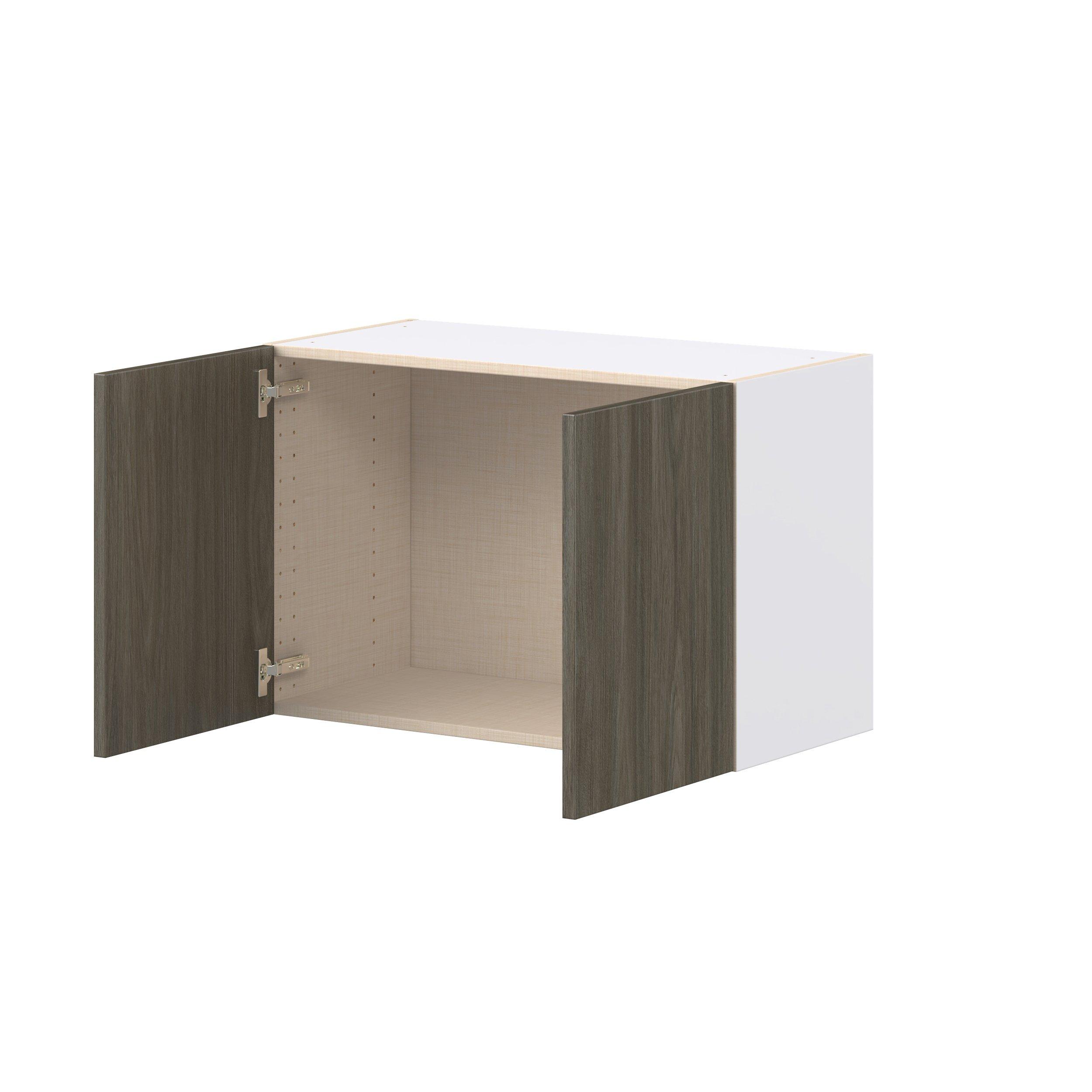 Glenwood 30 in. Burnt Walnut Bridge Wall Cabinet