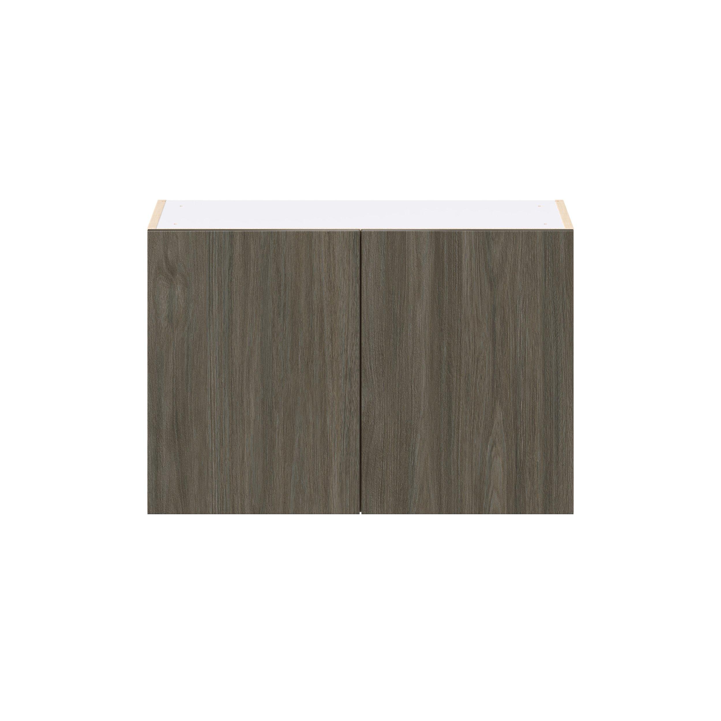 Glenwood 30 in. Burnt Walnut Bridge Wall Cabinet