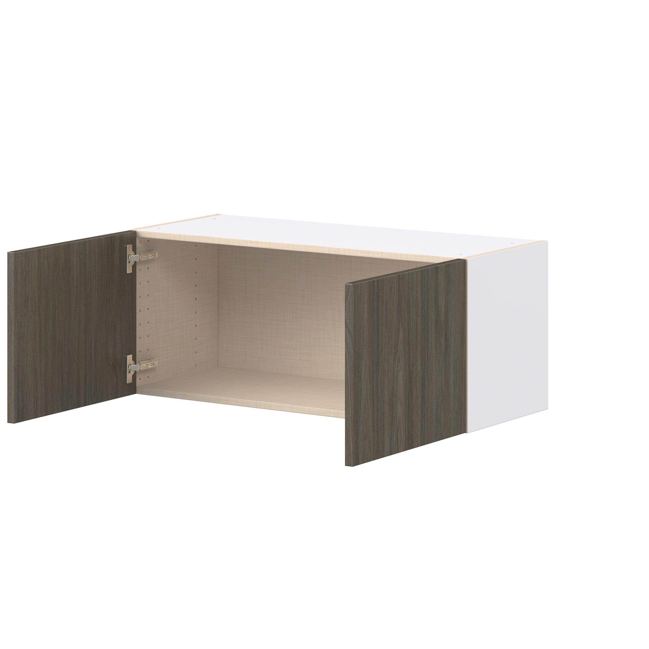 Glenwood 36 in. Burnt Walnut Bridge Wall Cabinet