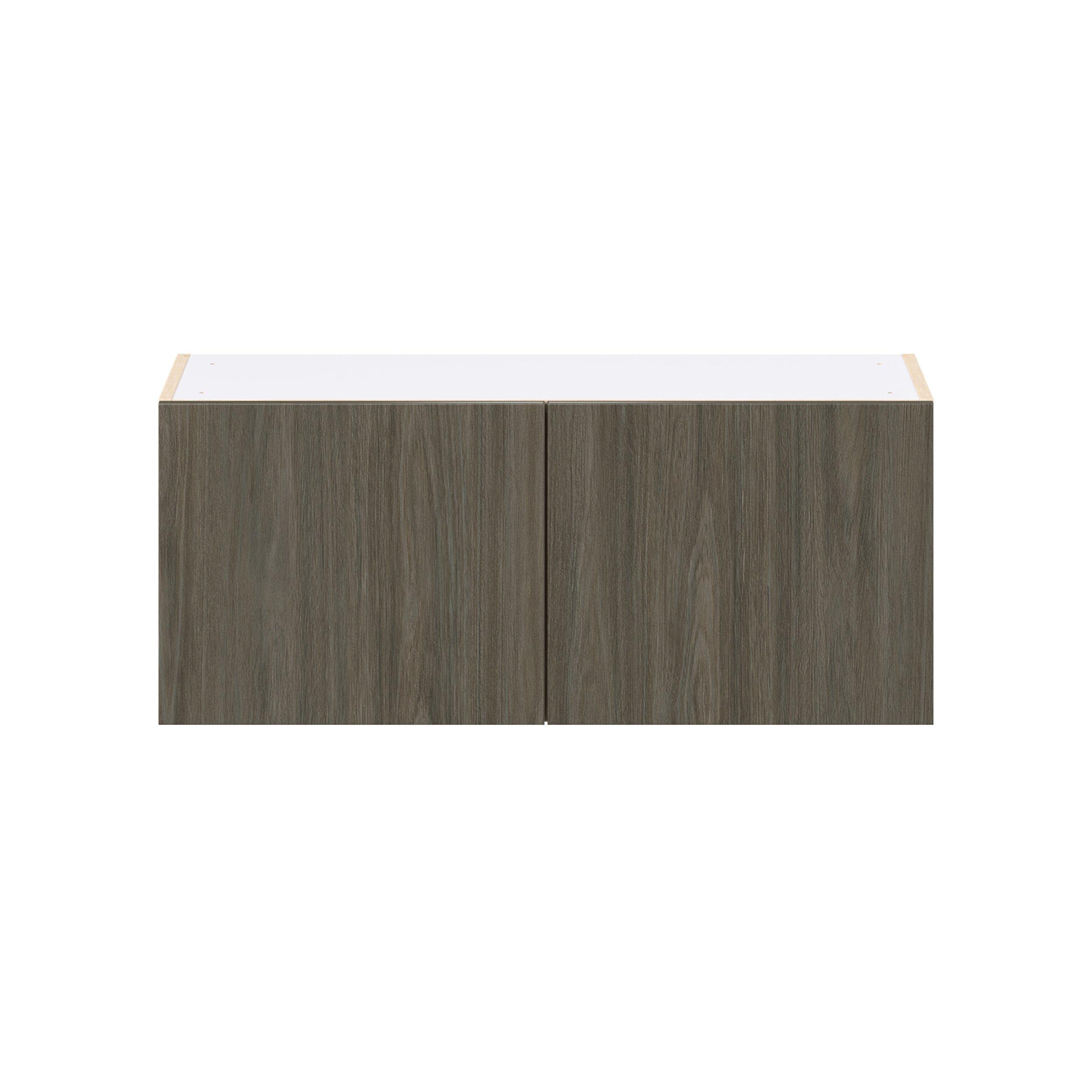 Glenwood 36 in. Burnt Walnut Bridge Wall Cabinet