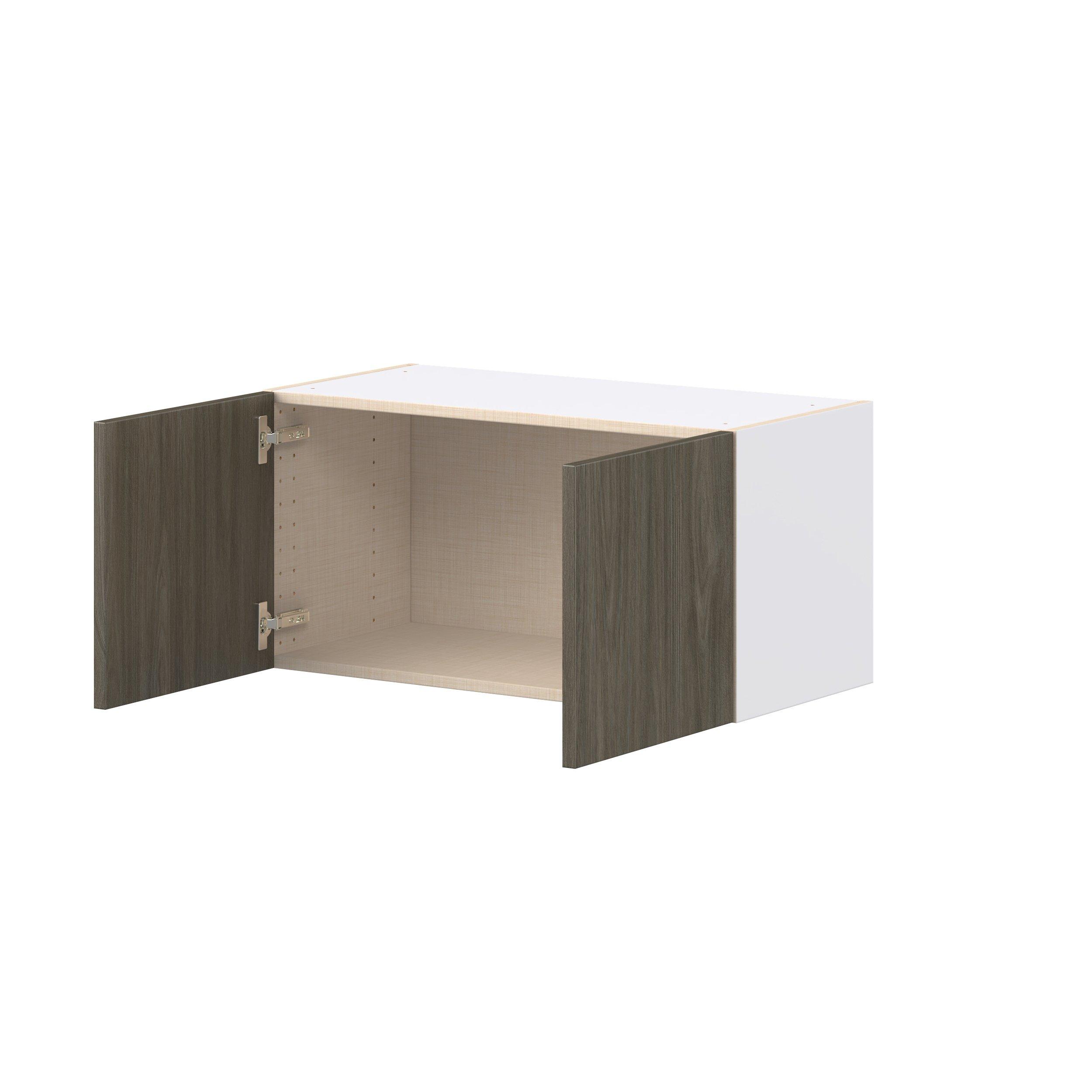 Glenwood 30 in. Burnt Walnut Bridge Wall Cabinet