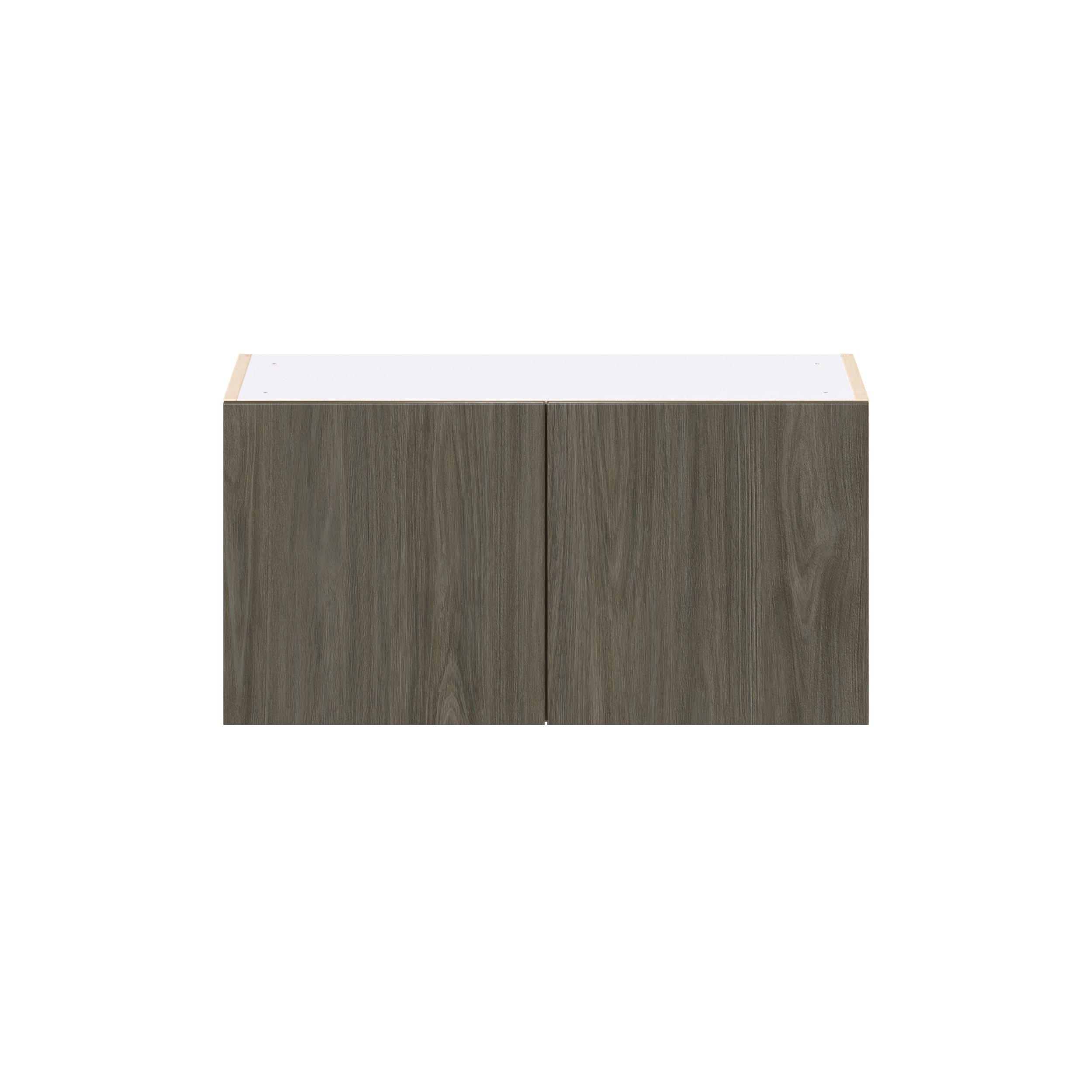 Glenwood 30 in. Burnt Walnut Bridge Wall Cabinet