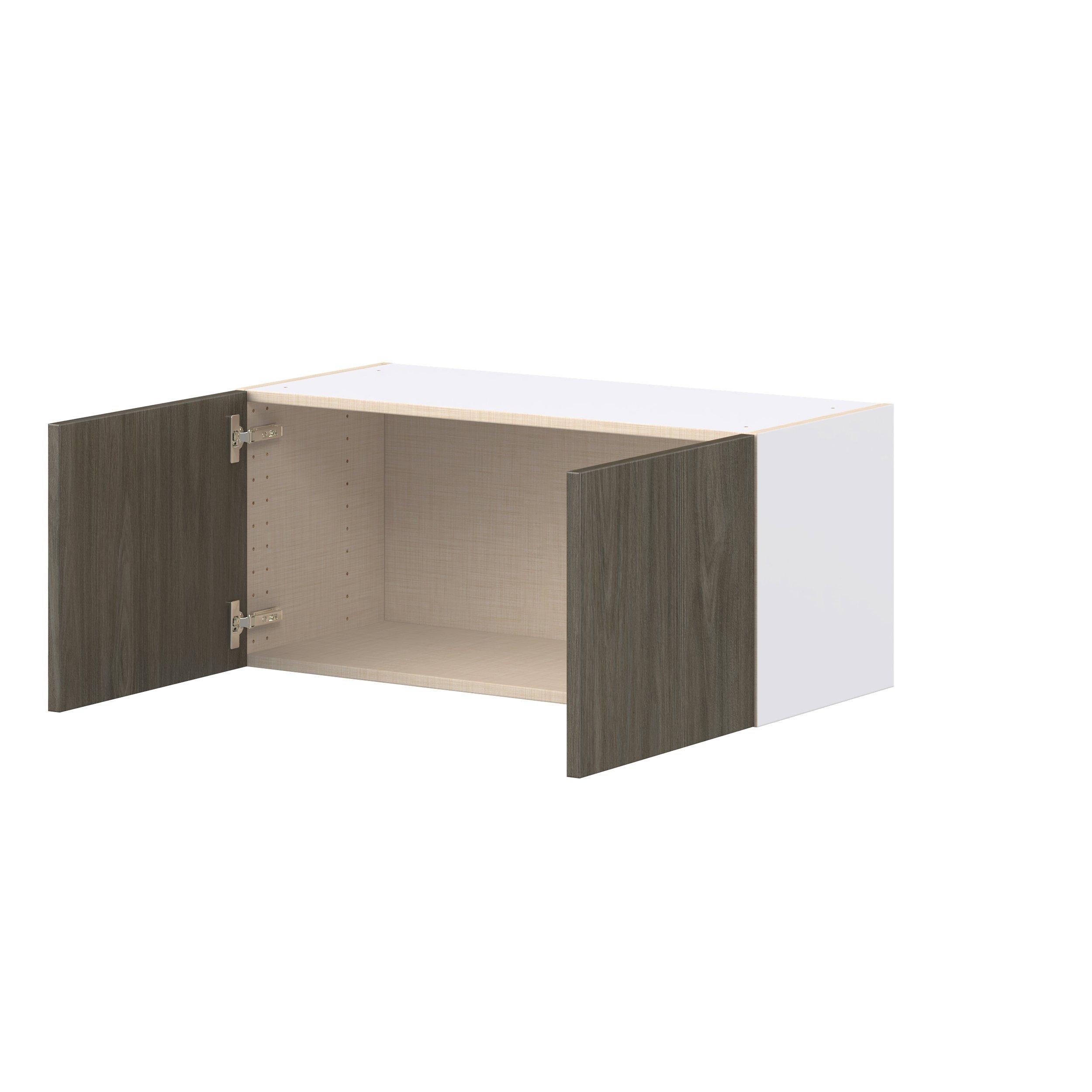 Glenwood 33 in. Burnt Walnut Bridge Wall Cabinet