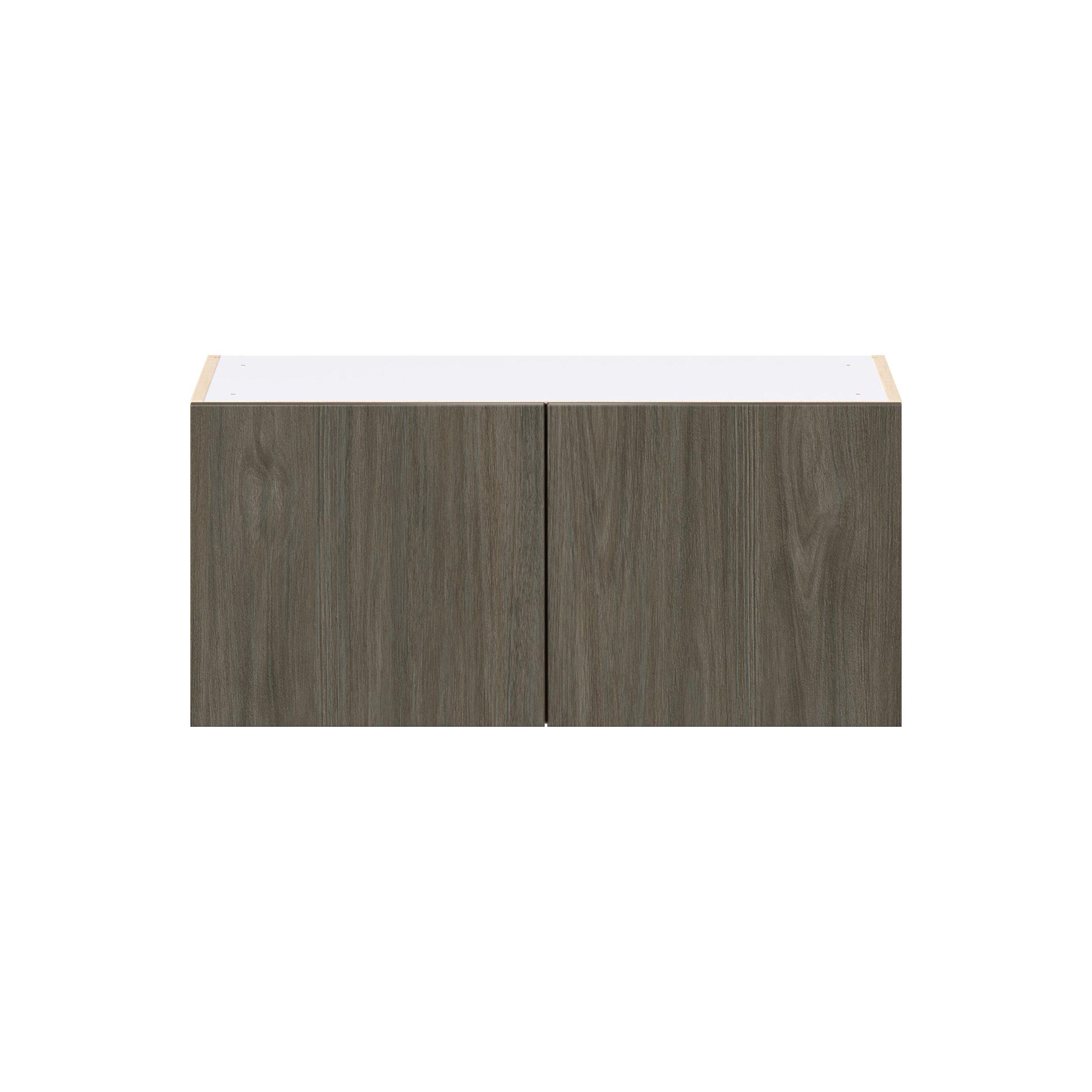 Glenwood 33 in. Burnt Walnut Bridge Wall Cabinet