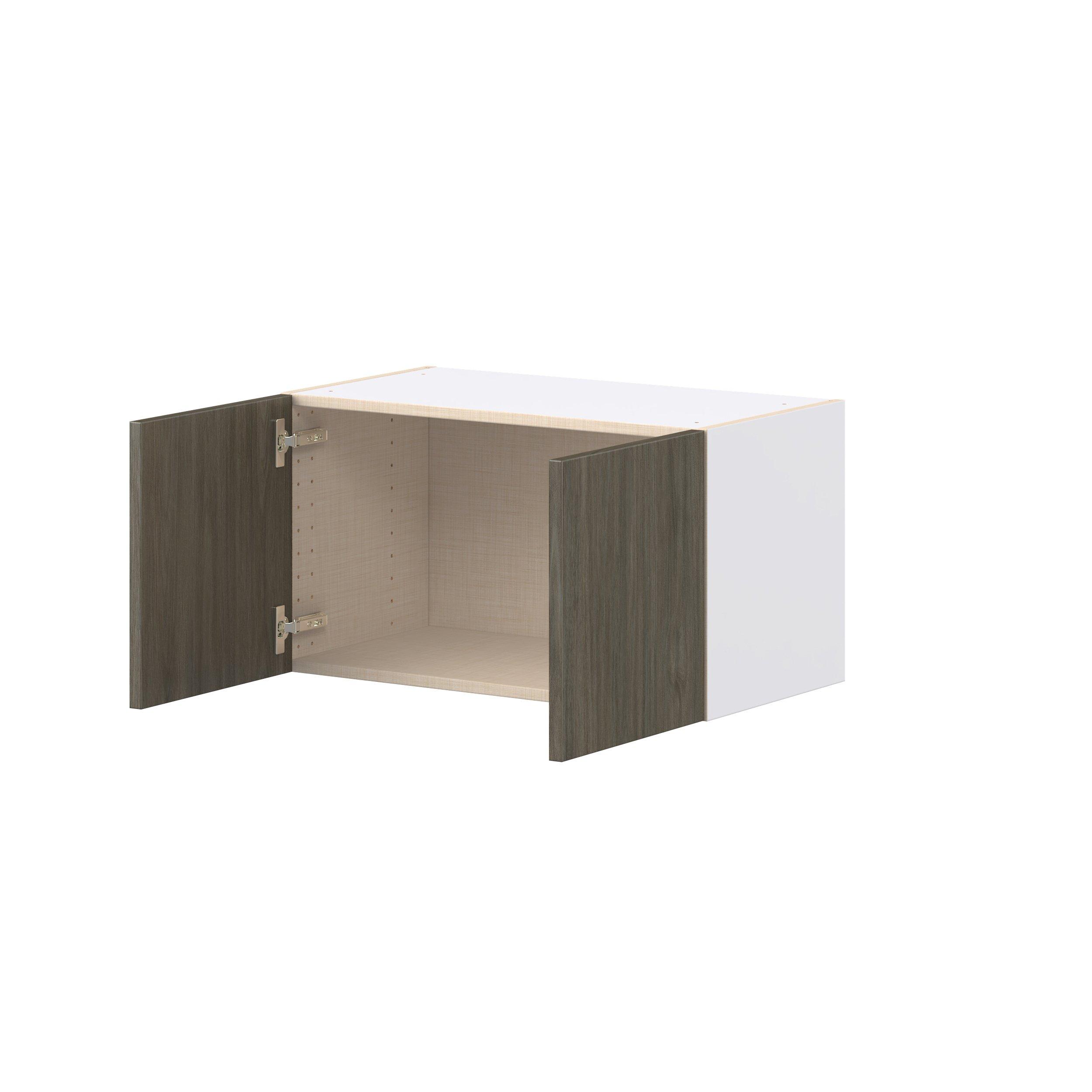 Glenwood 27 in. Burnt Walnut Bridge Wall Cabinet