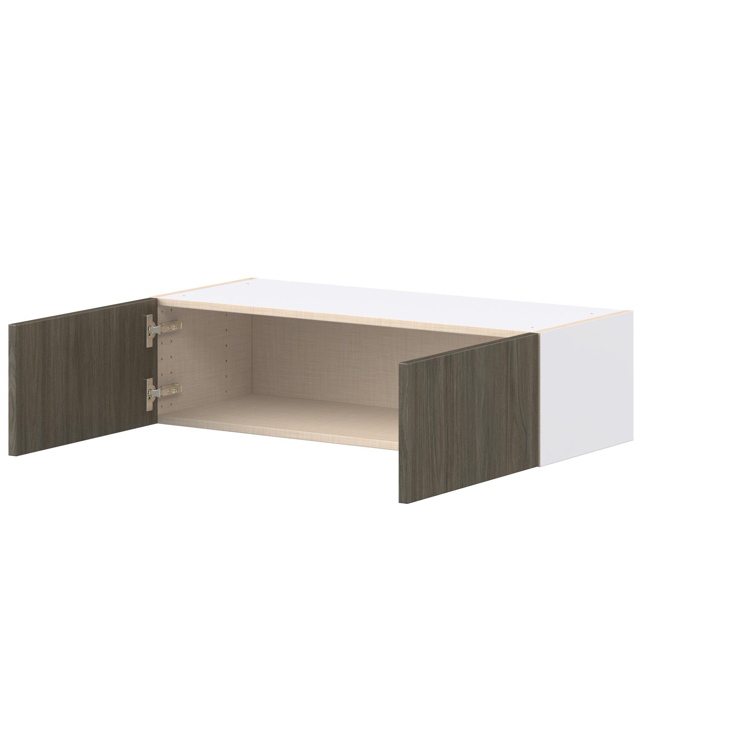 Glenwood 36 in. Burnt Walnut Bridge Wall Cabinet