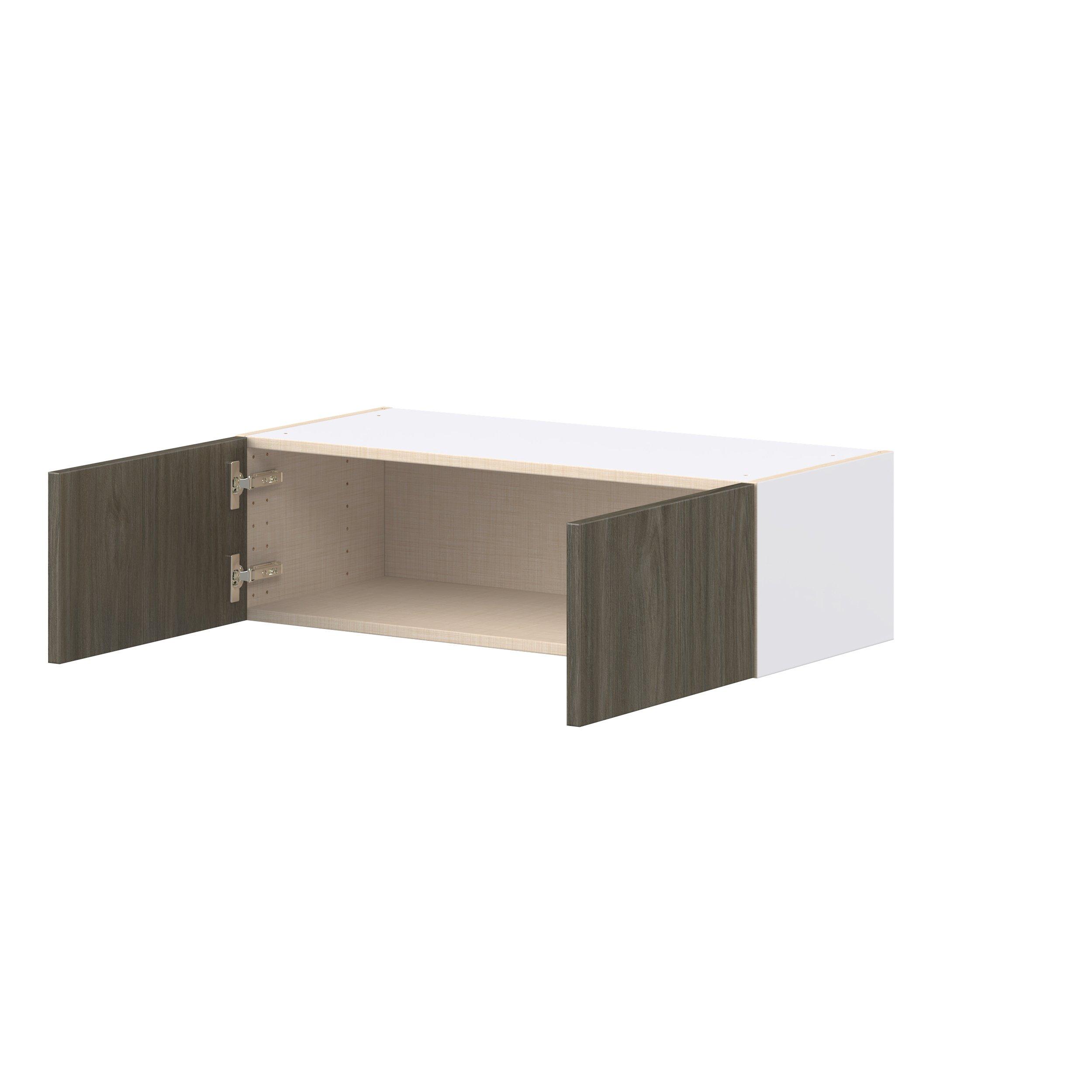 Glenwood 33 in. Burnt Walnut Bridge Wall Cabinet