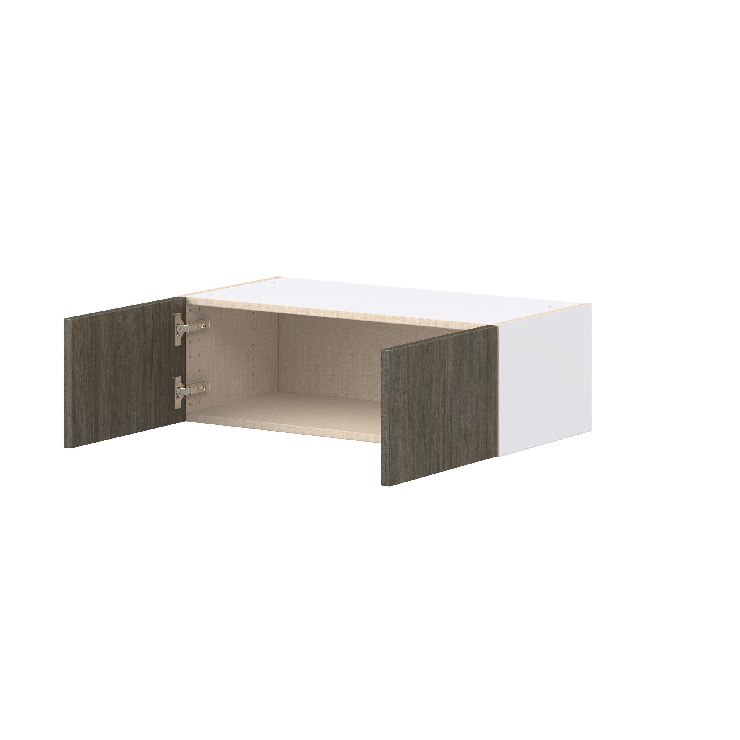 Glenwood 30 in. Burnt Walnut Bridge Wall Cabinet