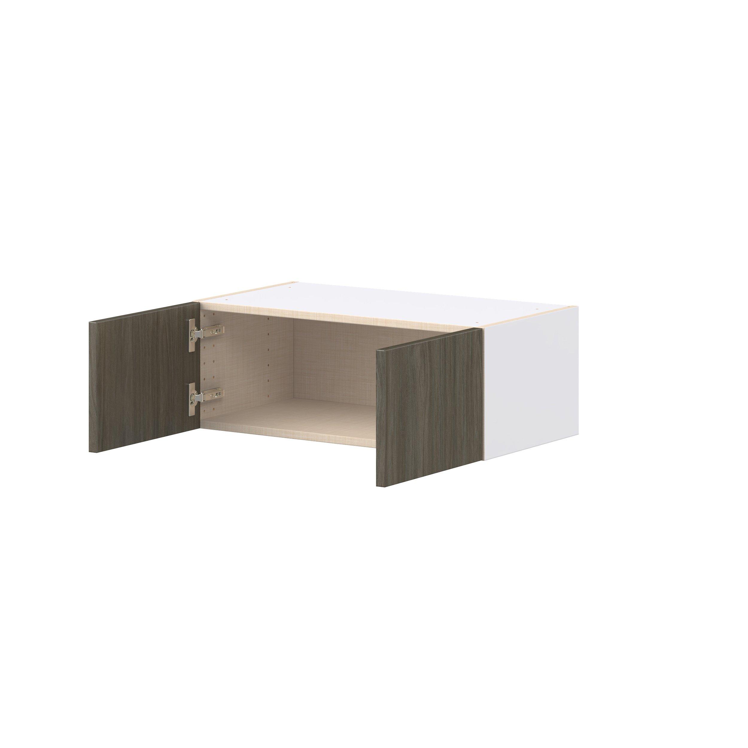 Glenwood 27 in. Burnt Walnut Bridge Wall Cabinet