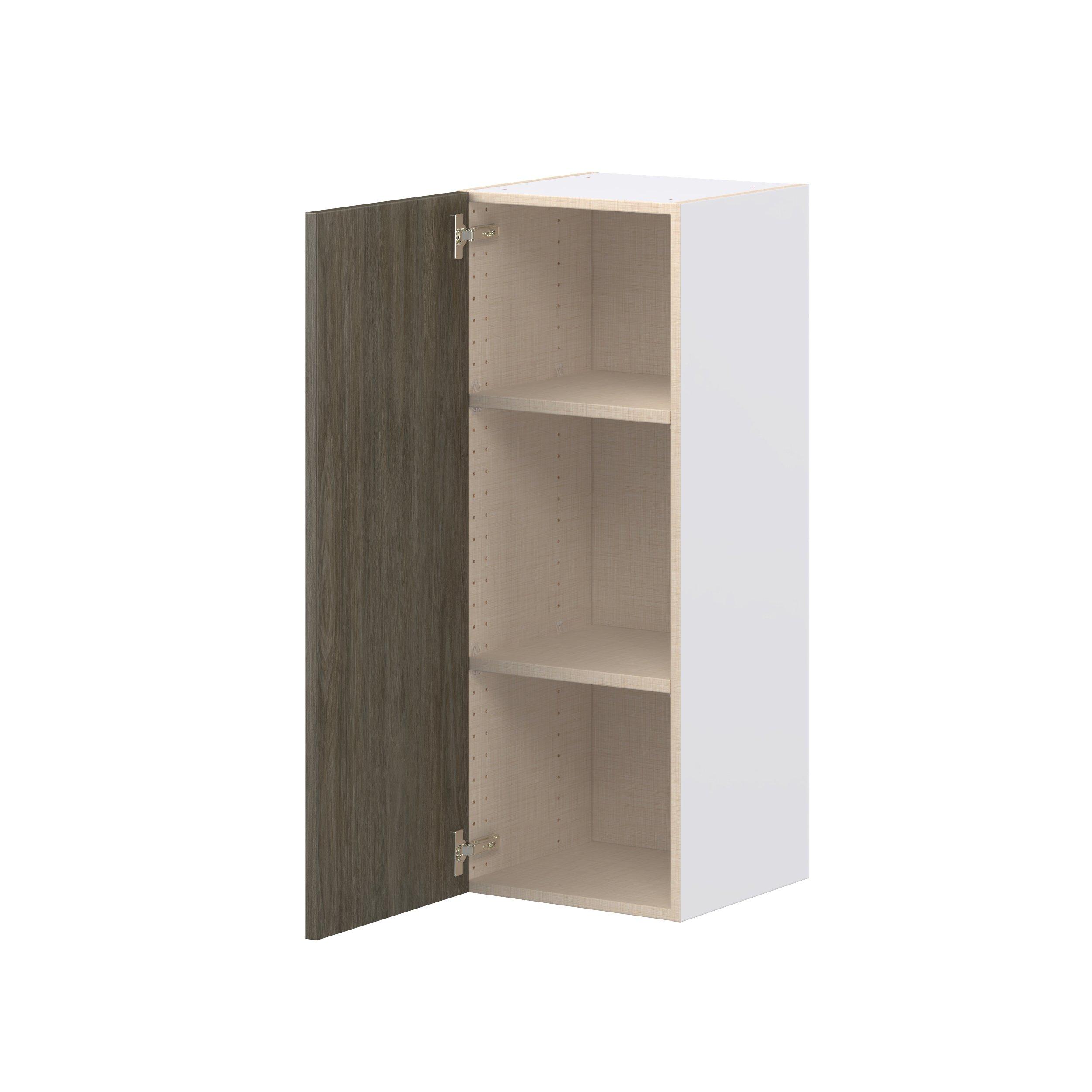 Glenwood 15 in. Burnt Walnut Door Wall Cabinet