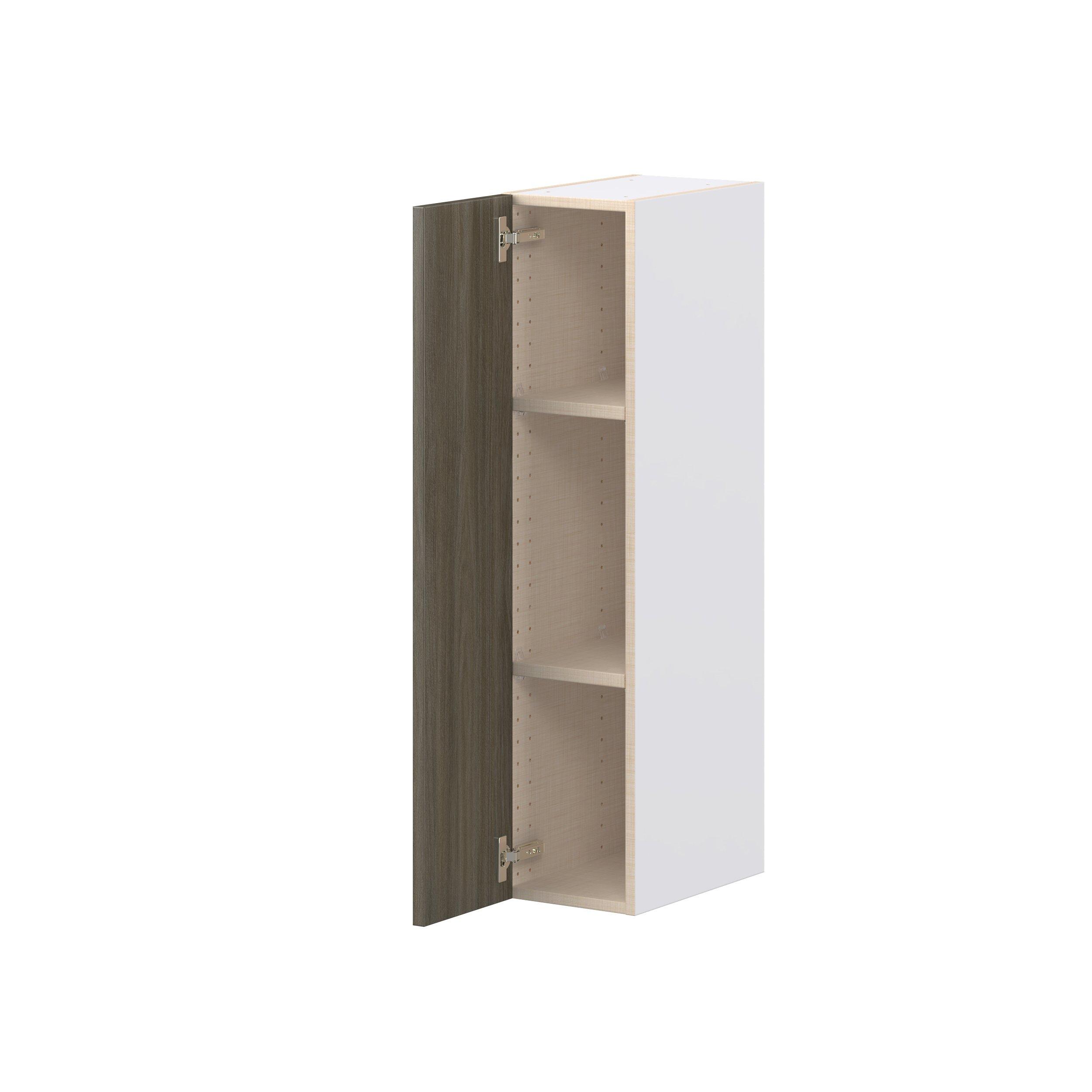 Glenwood 9 in. Burnt Walnut Door Wall Cabinet
