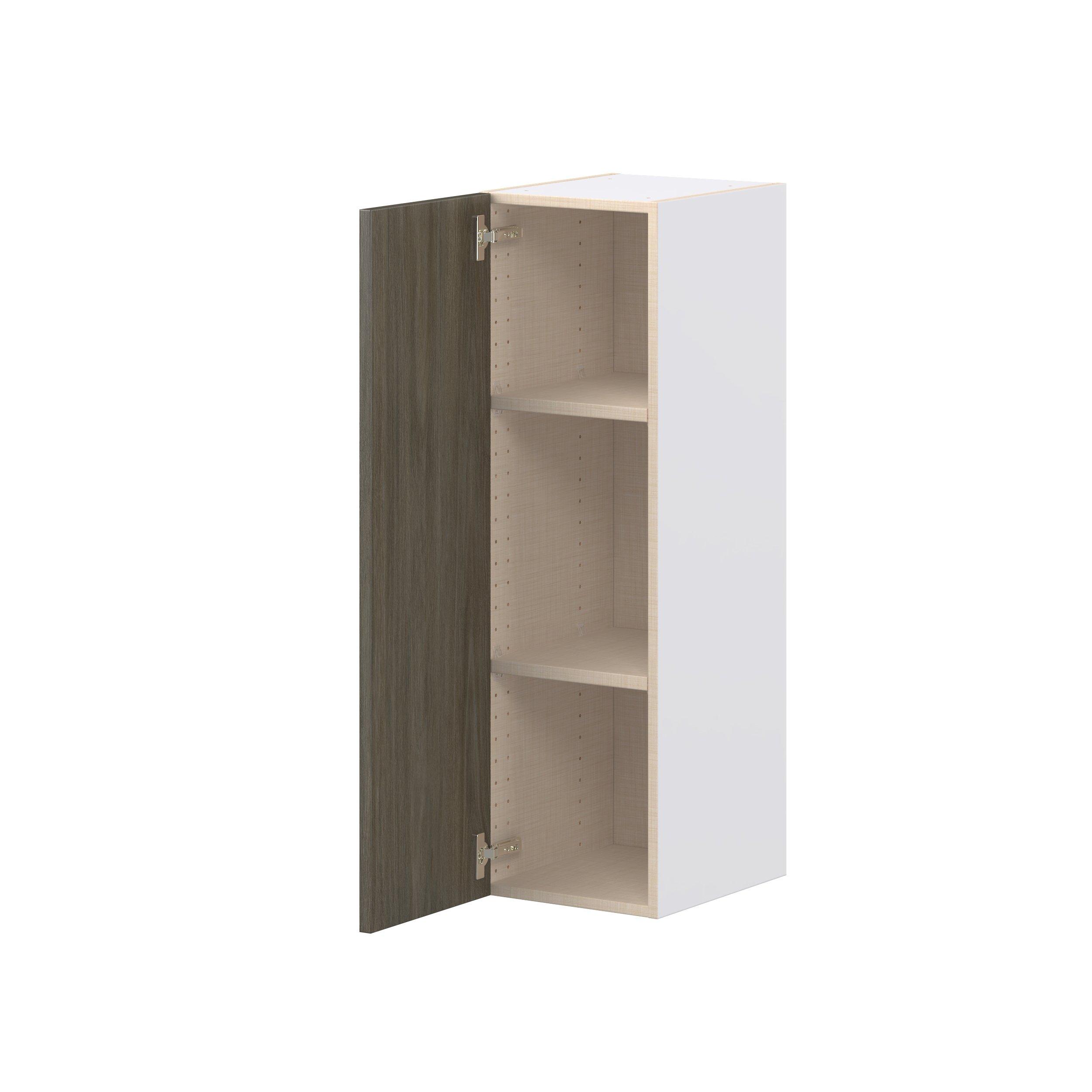 Glenwood 12 in. Burnt Walnut Door Wall Cabinet