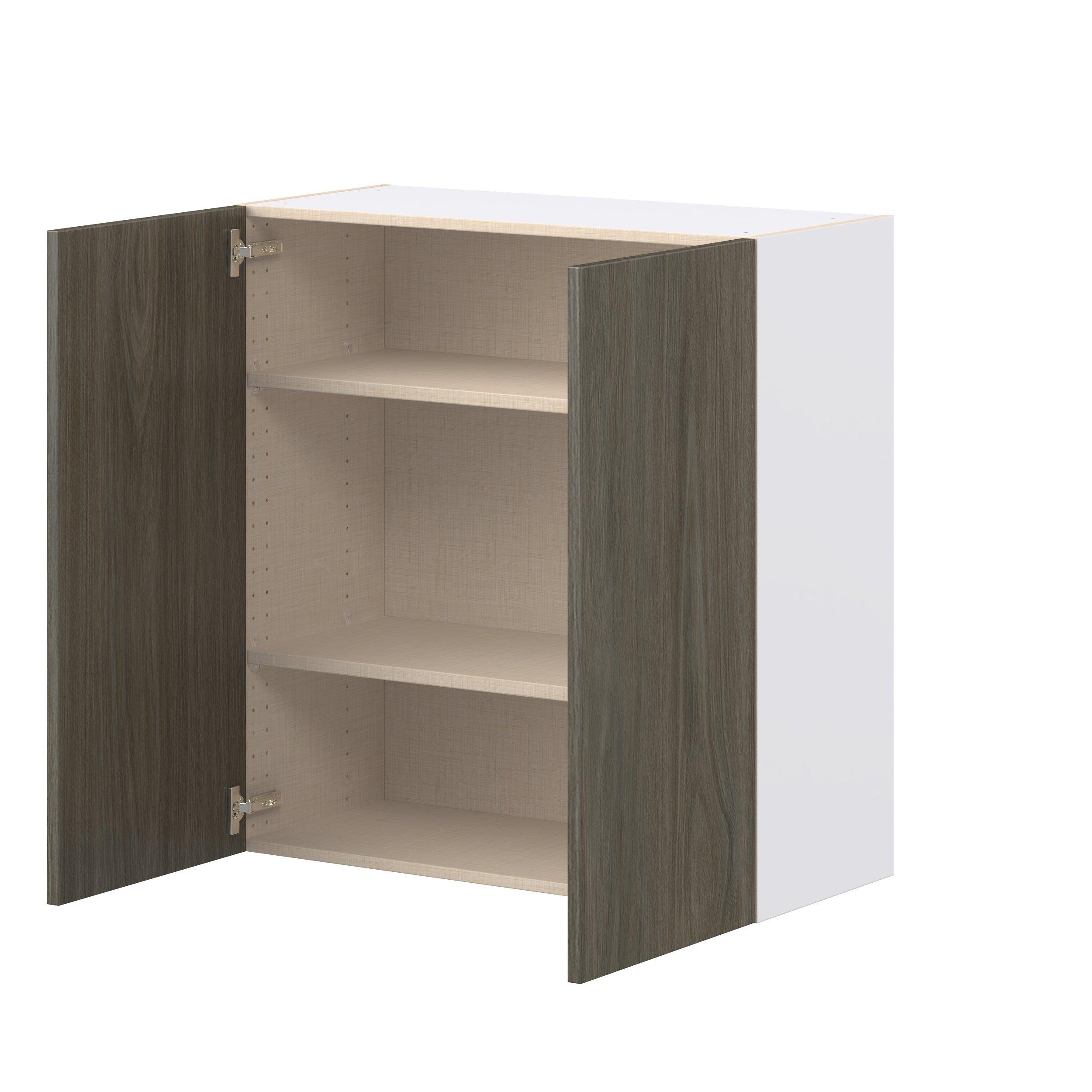 Glenwood 33 in. Burnt Walnut Door Wall Cabinet