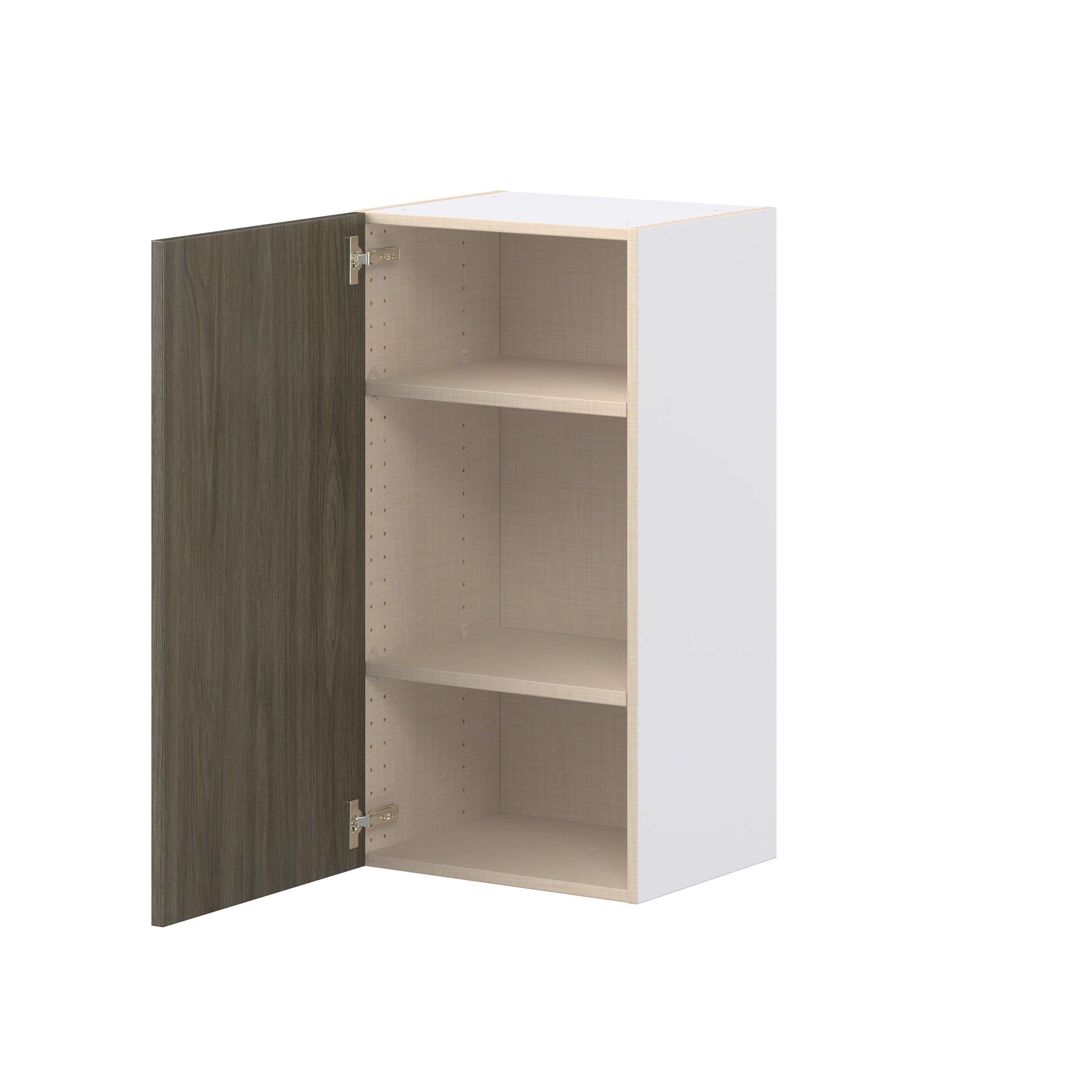 Glenwood 18 in. Burnt Walnut Door Wall Cabinet