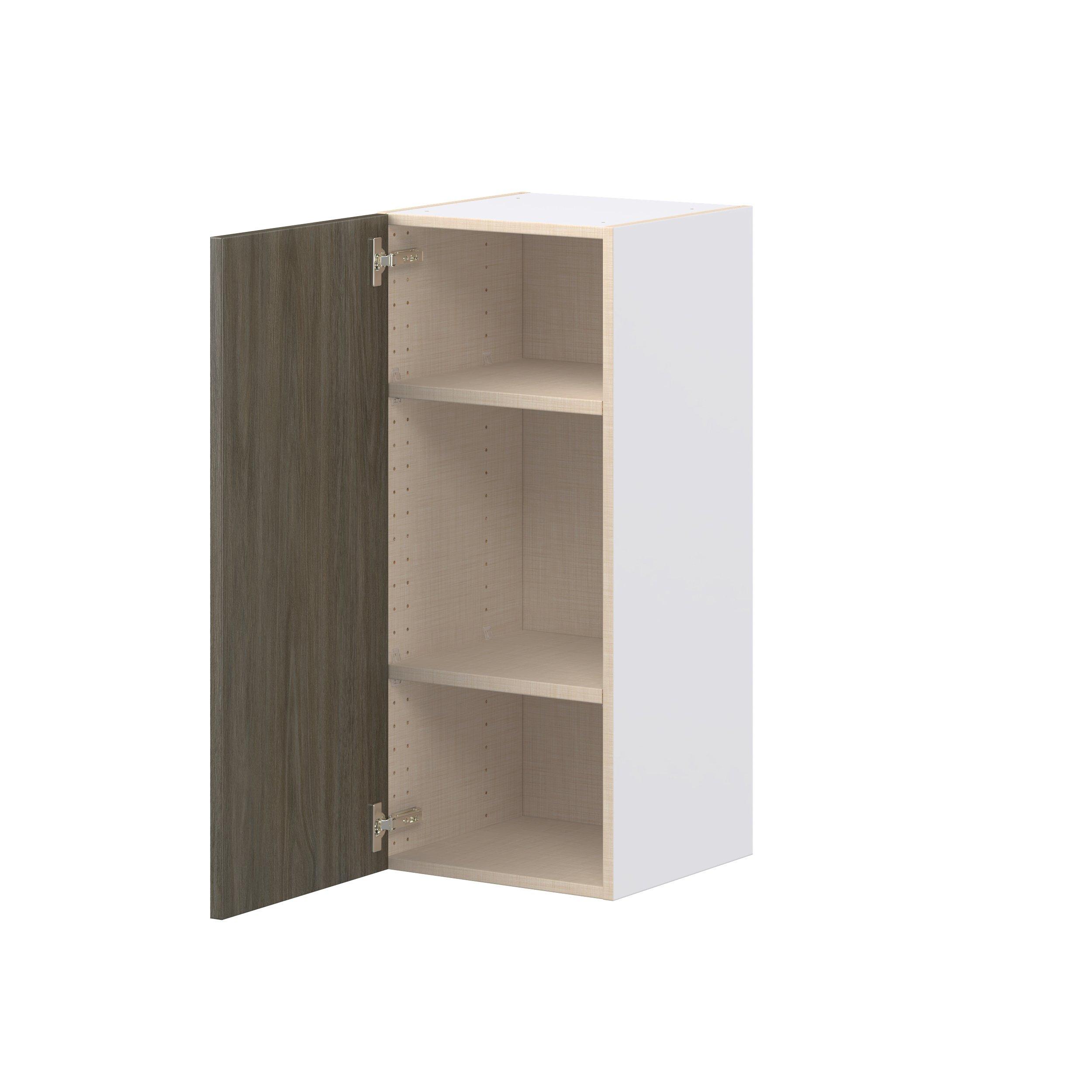Glenwood 15 in. Burnt Walnut Door Wall Cabinet