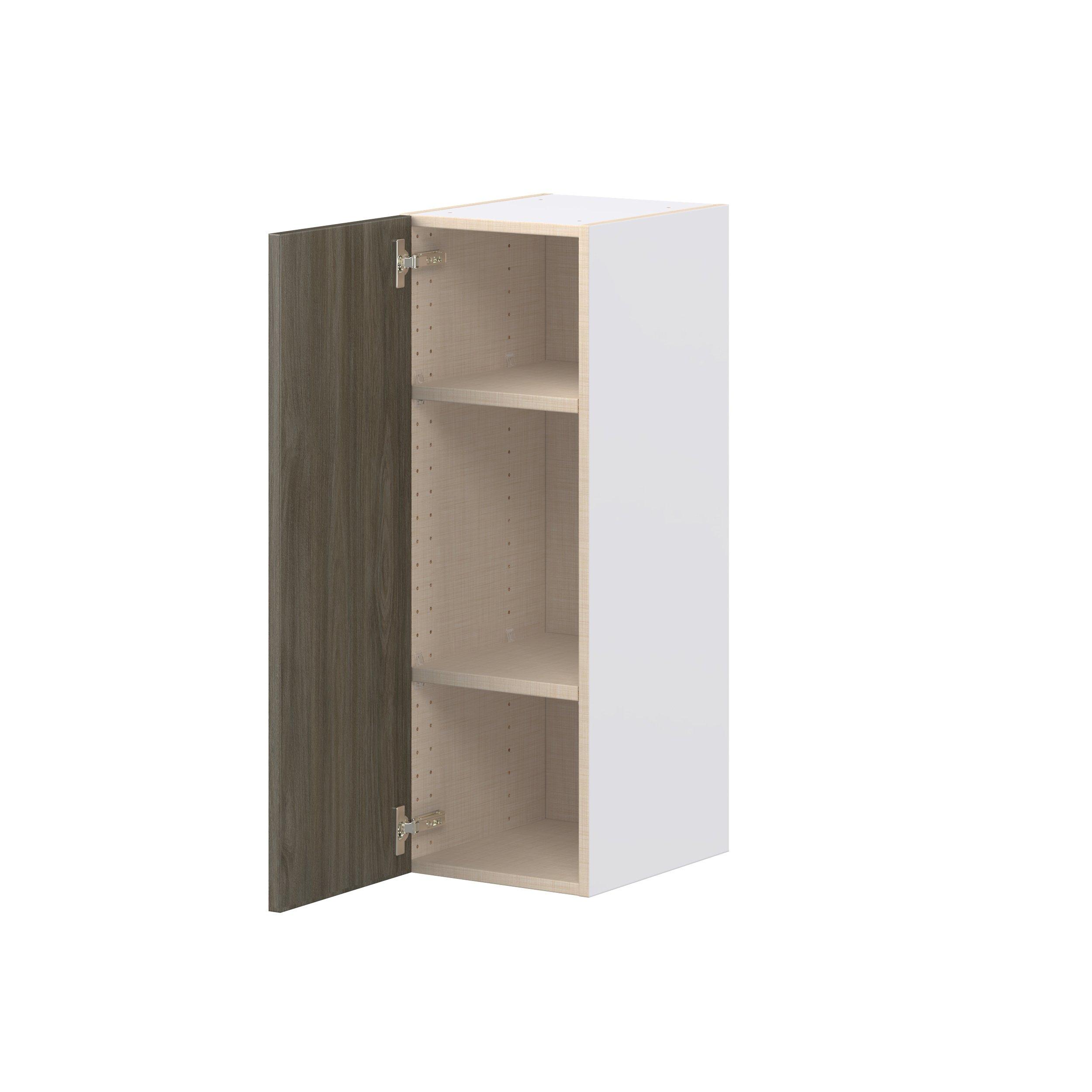 Glenwood 13 in. Burnt Walnut Door Wall Cabinet