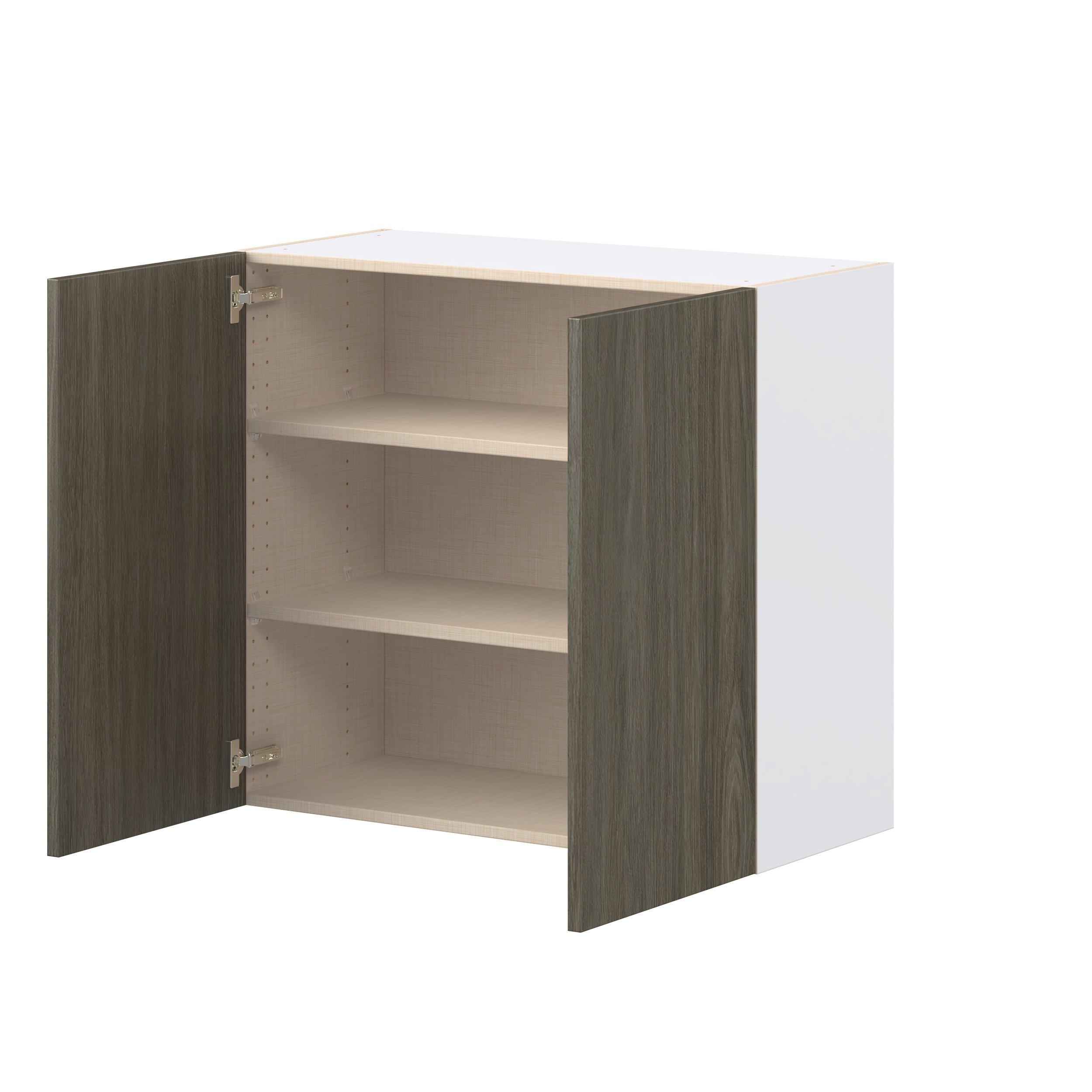 Glenwood 33 in. Burnt Walnut Door Wall Cabinet