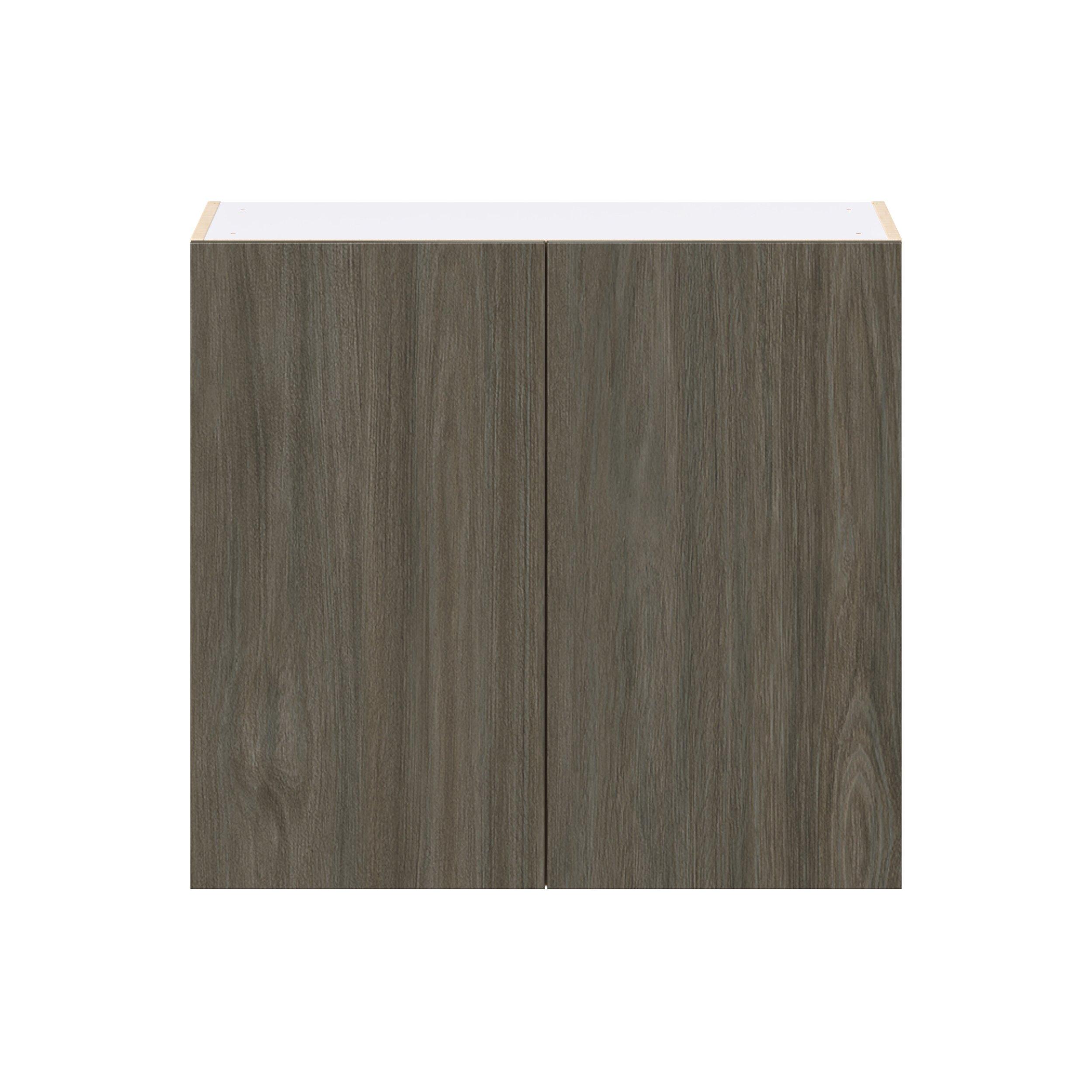 Glenwood 33 in. Burnt Walnut Door Wall Cabinet