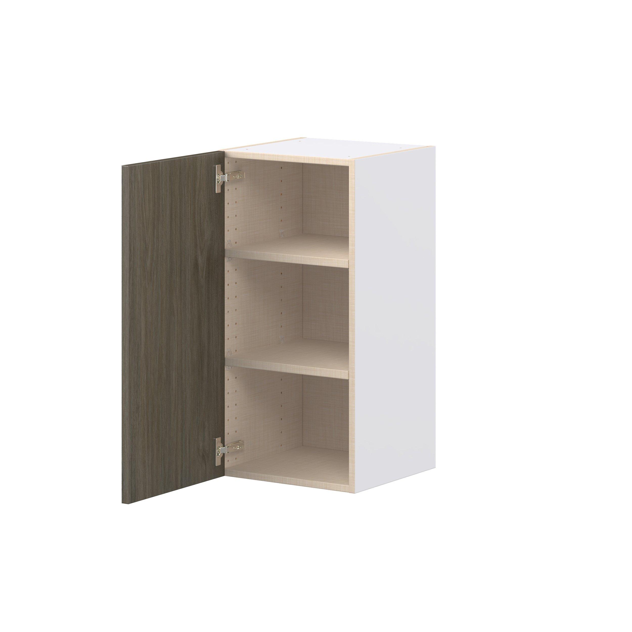 Glenwood 15 in. Burnt Walnut Door Wall Cabinet