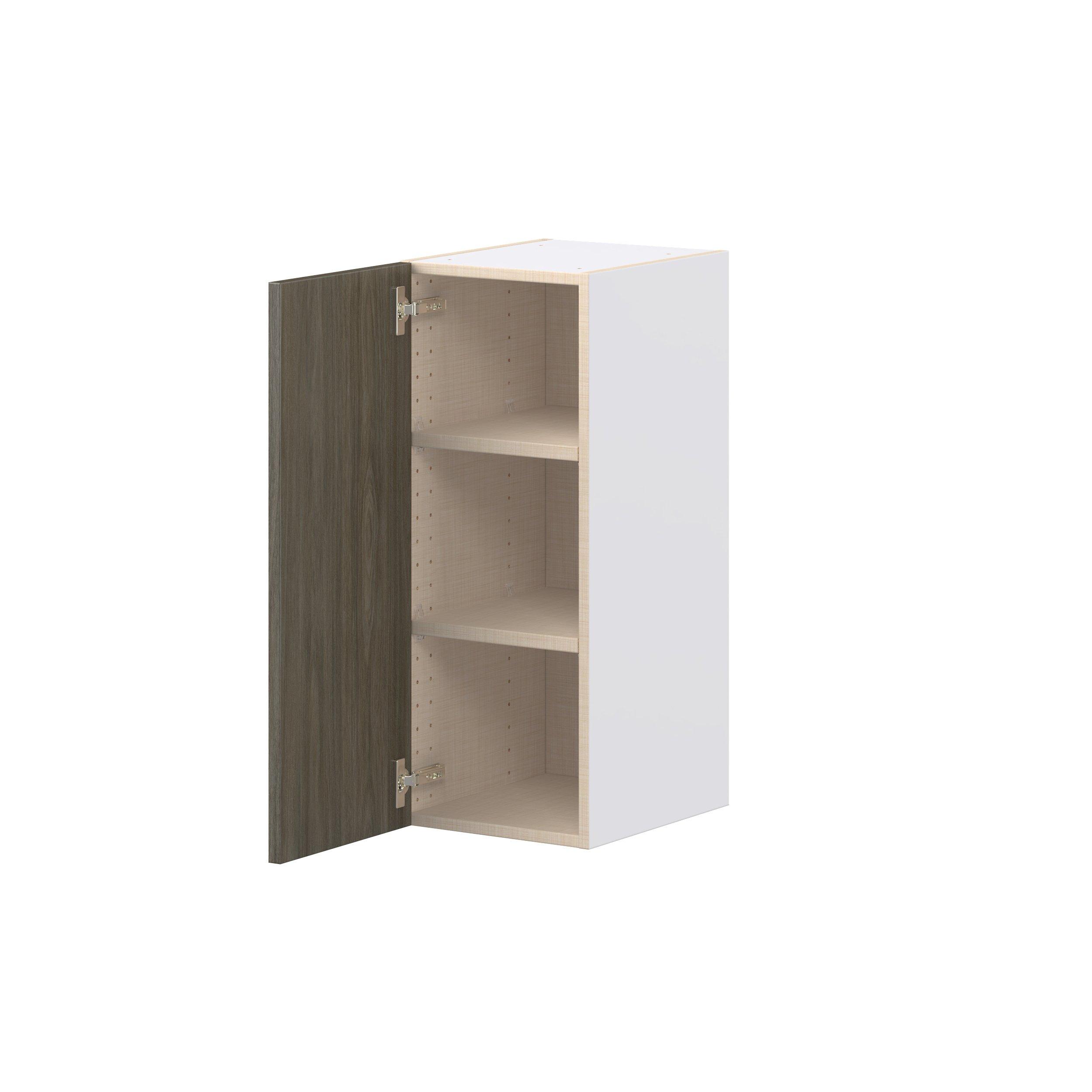 Glenwood 12 in. Burnt Walnut Door Wall Cabinet