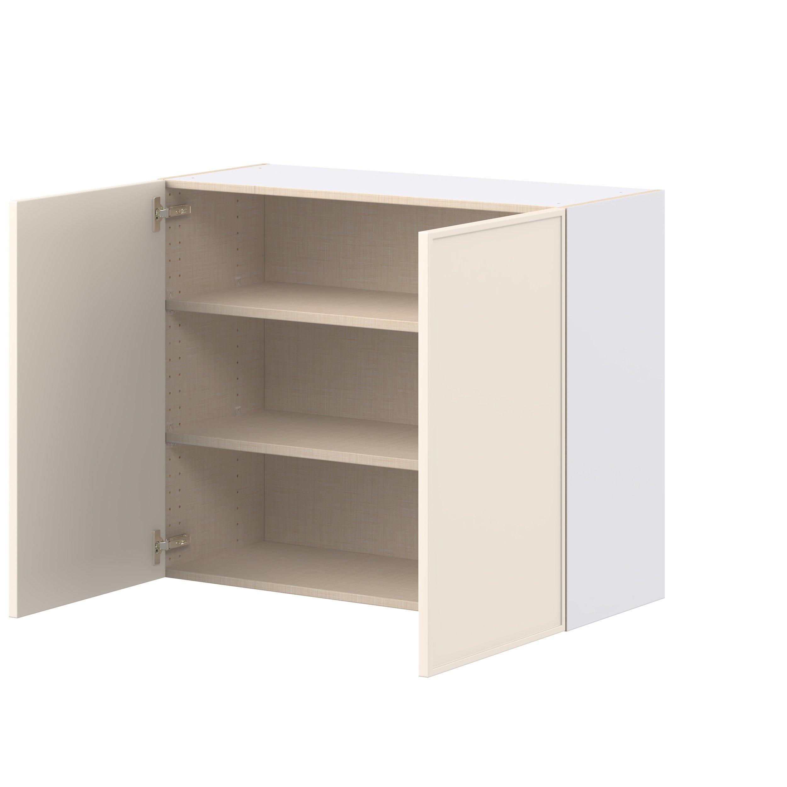 Linden 36 in. Painted Washed Linen Door Wall Cabinet