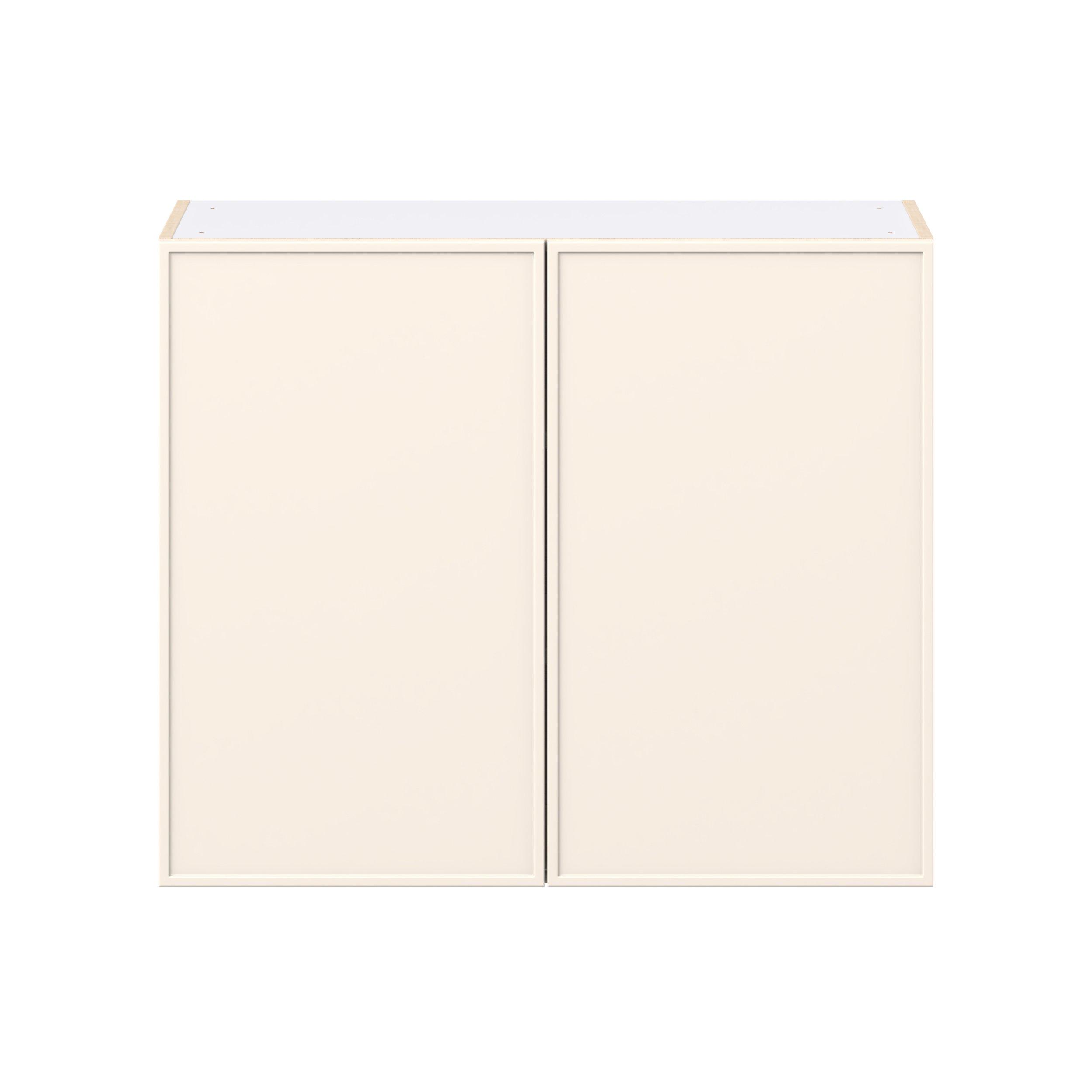 Linden 36 in. Painted Washed Linen Door Wall Cabinet
