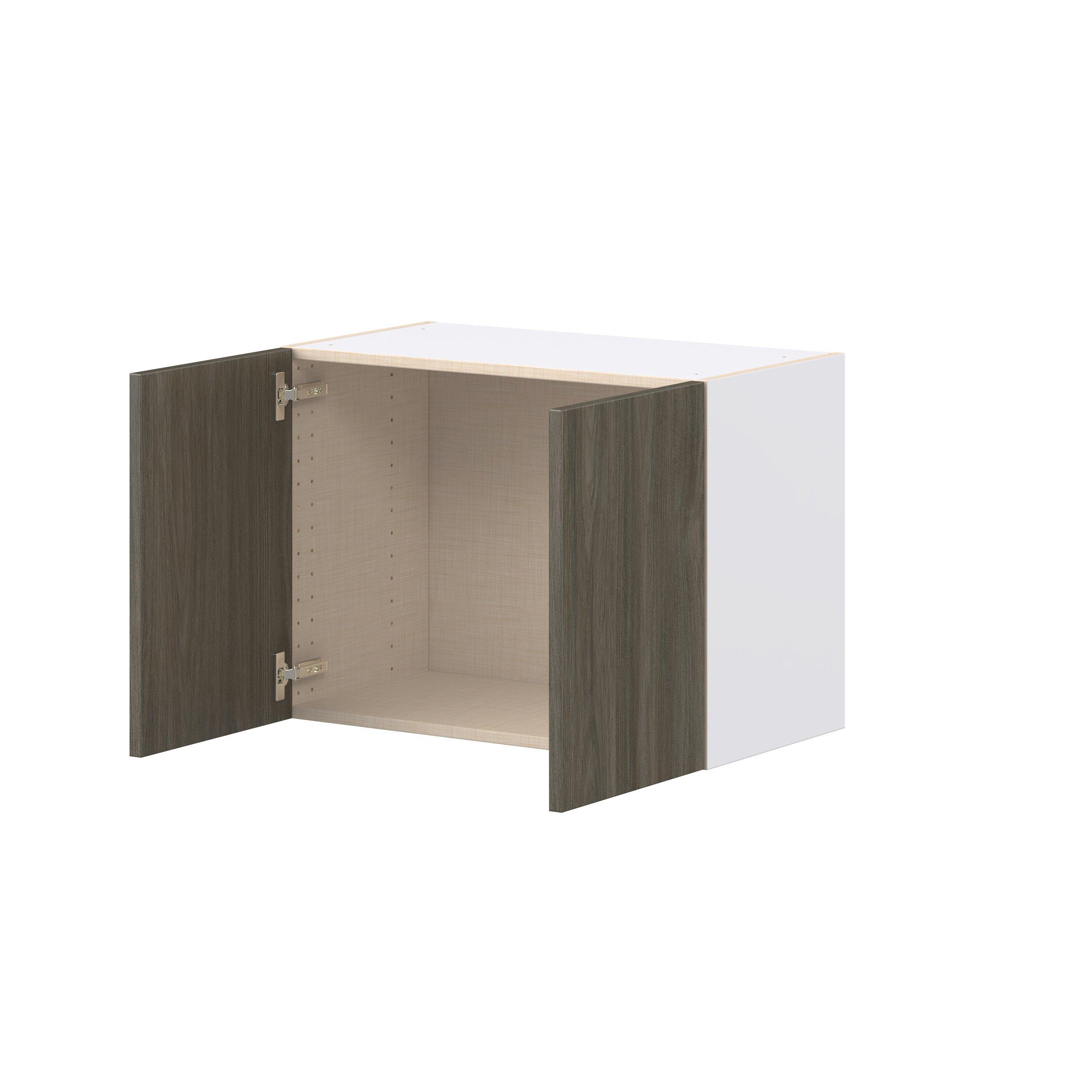 Glenwood 27 in. Burnt Walnut Bridge Wall Cabinet