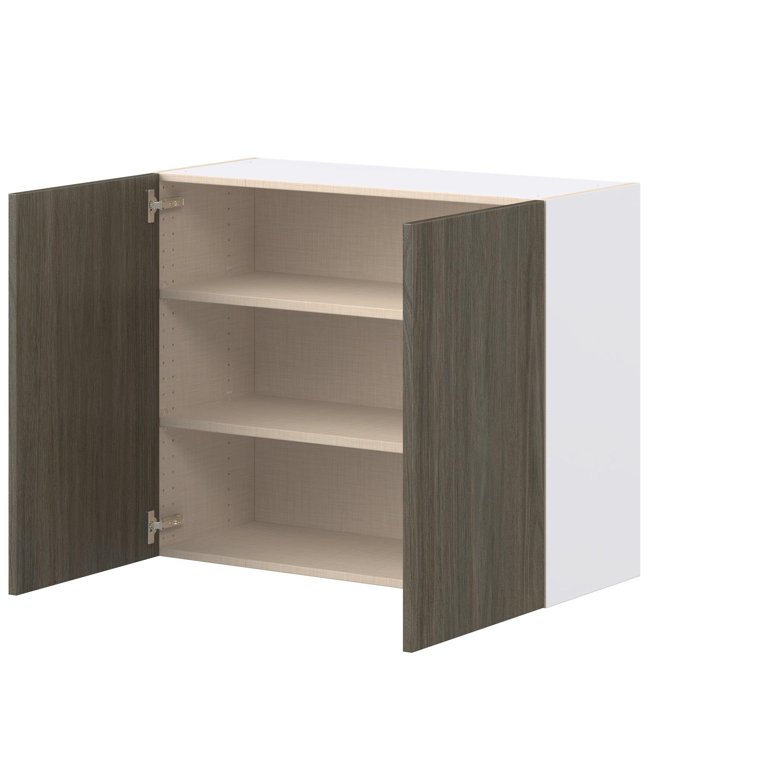 Glenwood 36 in. Burnt Walnut Door Wall Cabinet