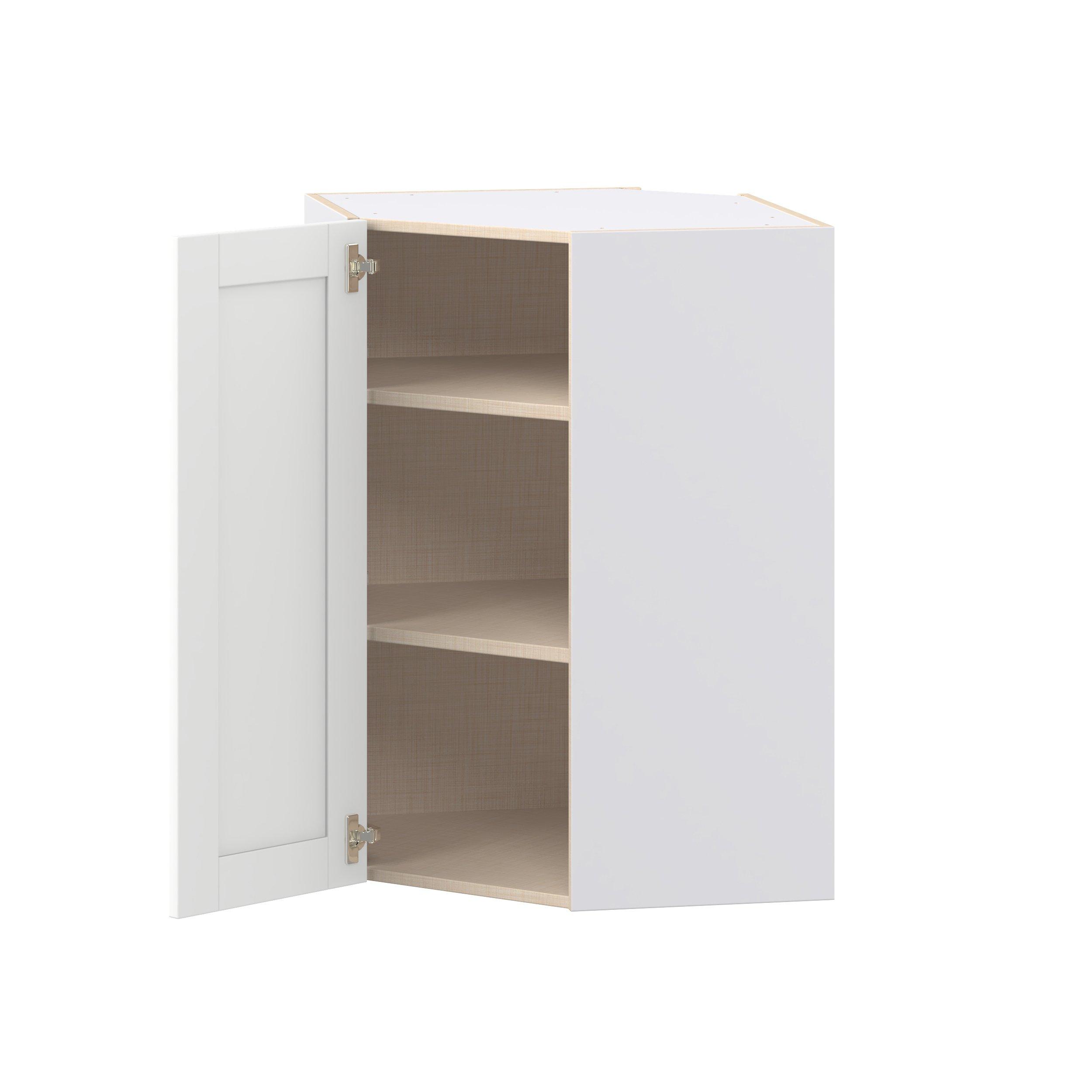 Summerhill 24 in. Bright White Wall Angle Corner Cabinet
