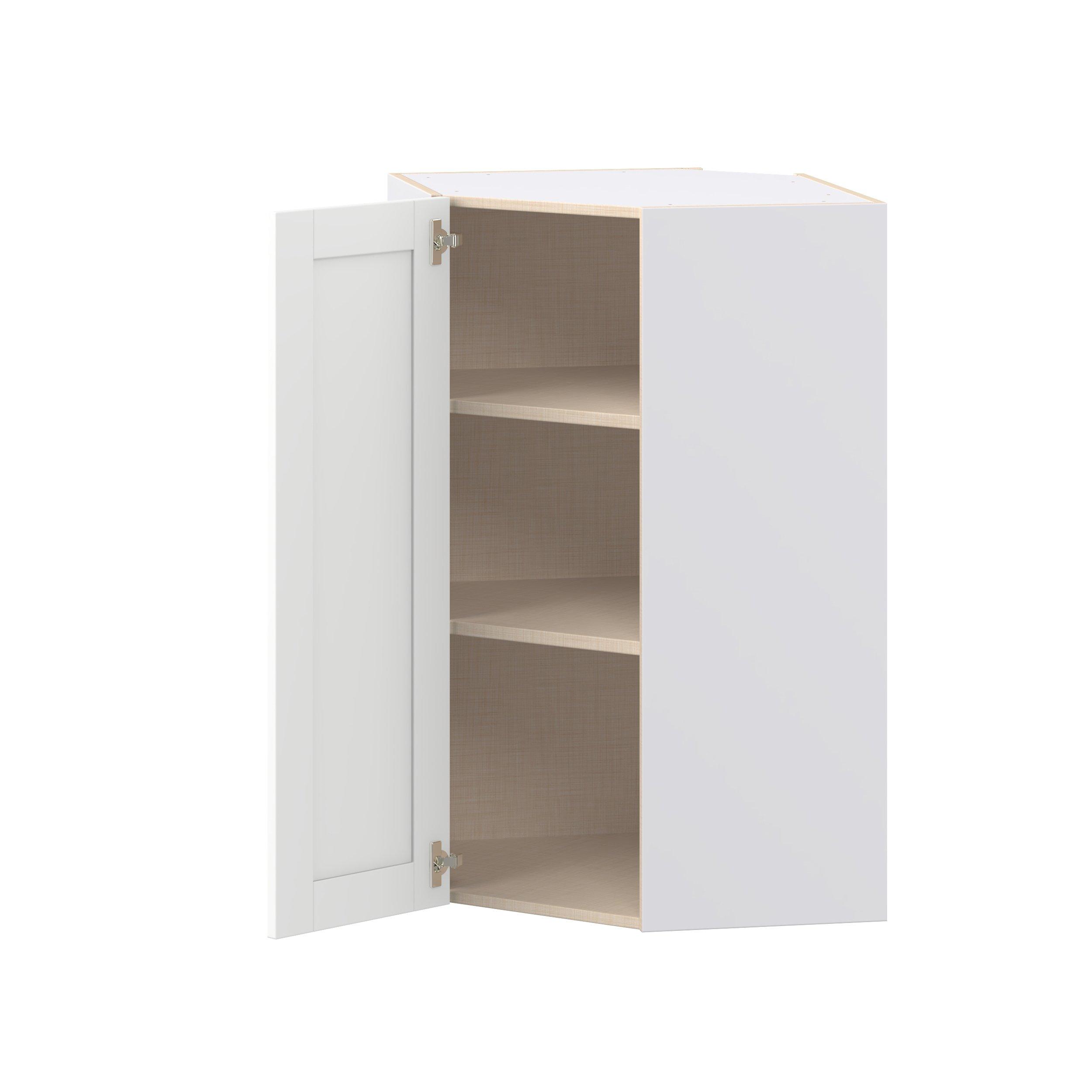 Summerhill 24 in. Bright White Wall Angle Corner Cabinet
