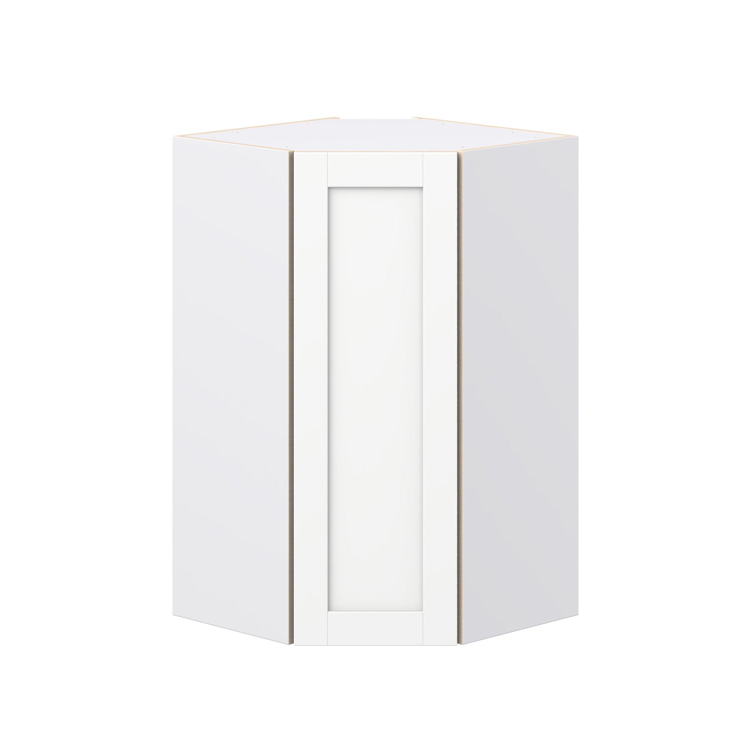Summerhill 24 in. Bright White Wall Angle Corner Cabinet